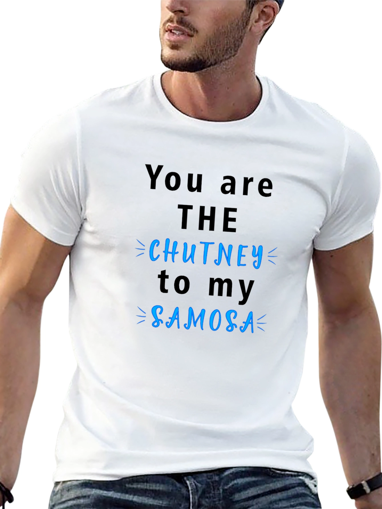 Chutney to My Samosa Black Graphic T-Shirt