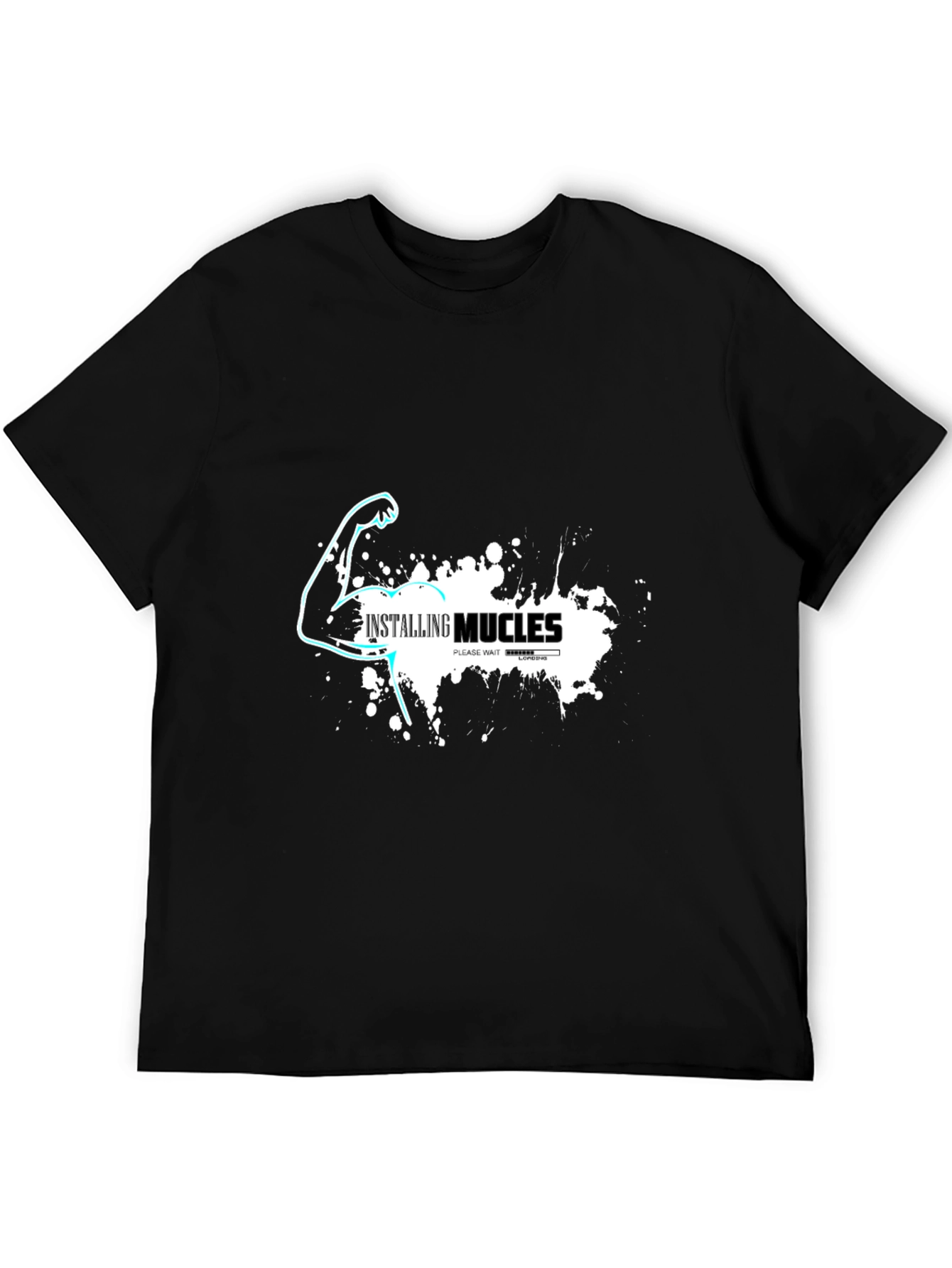 Installing Mucles Black Graphic Tee