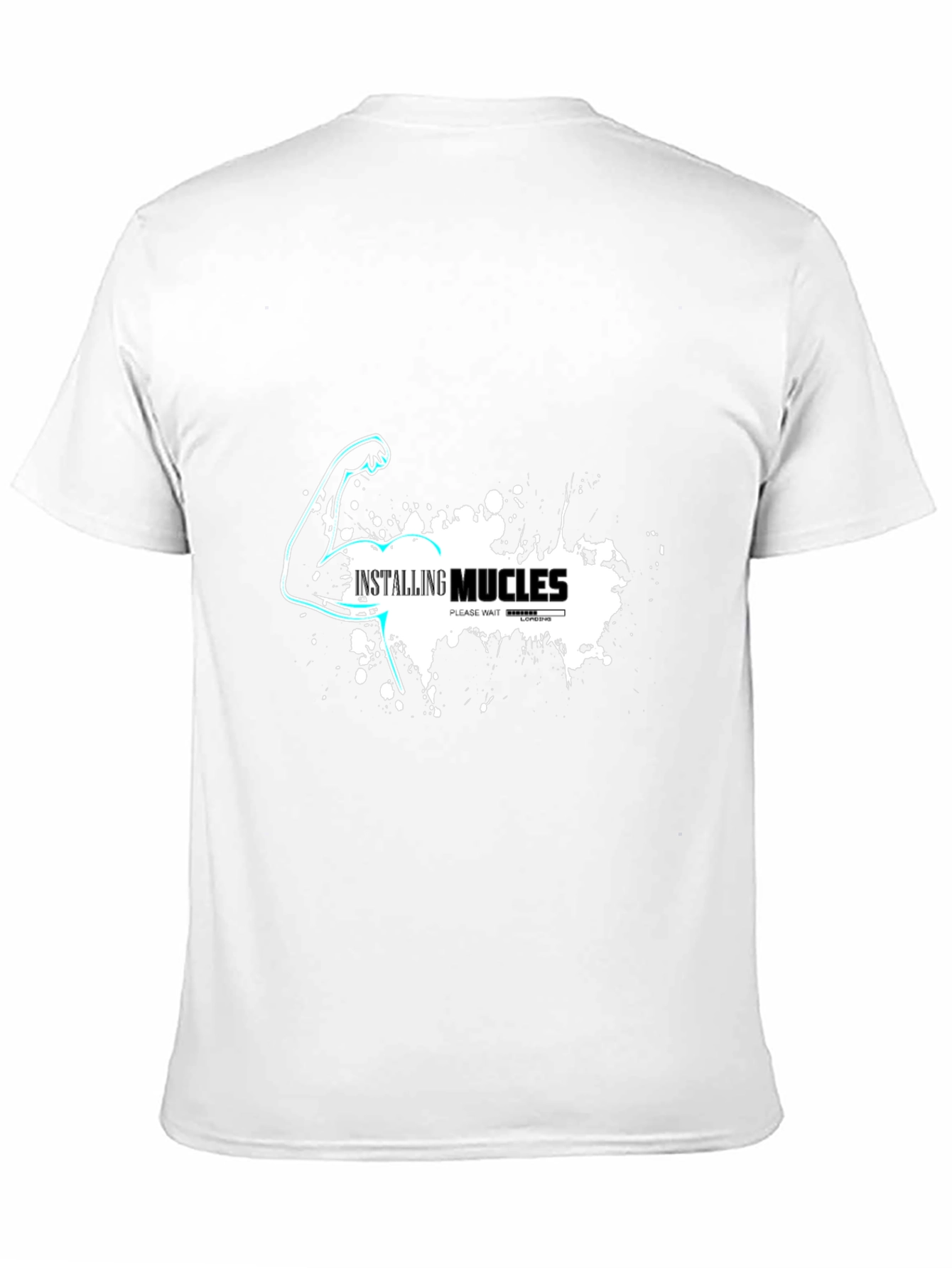 Installing Mucles Black Graphic Tee
