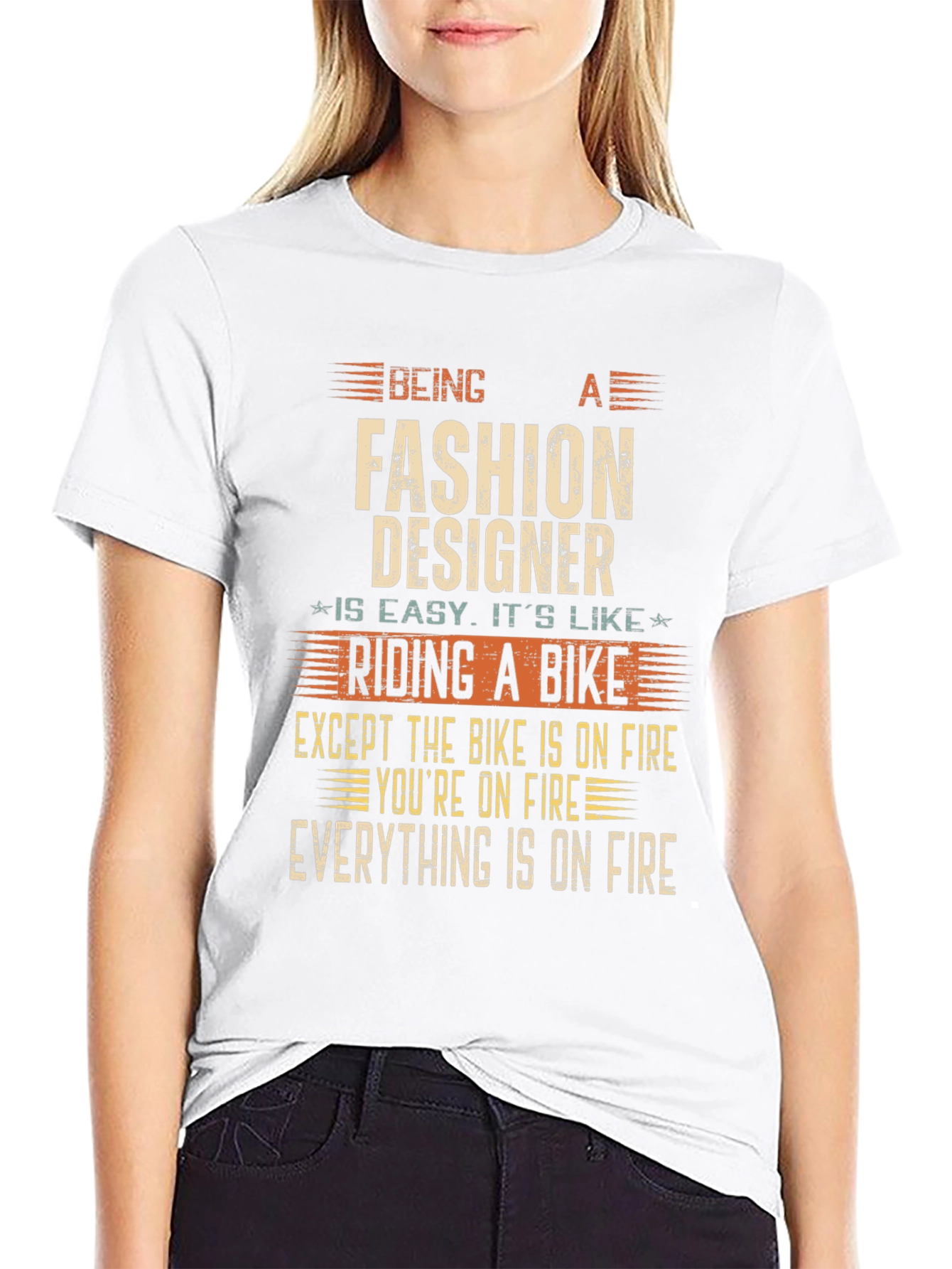 Fashion Designer On Fire Funny T-Shirt
