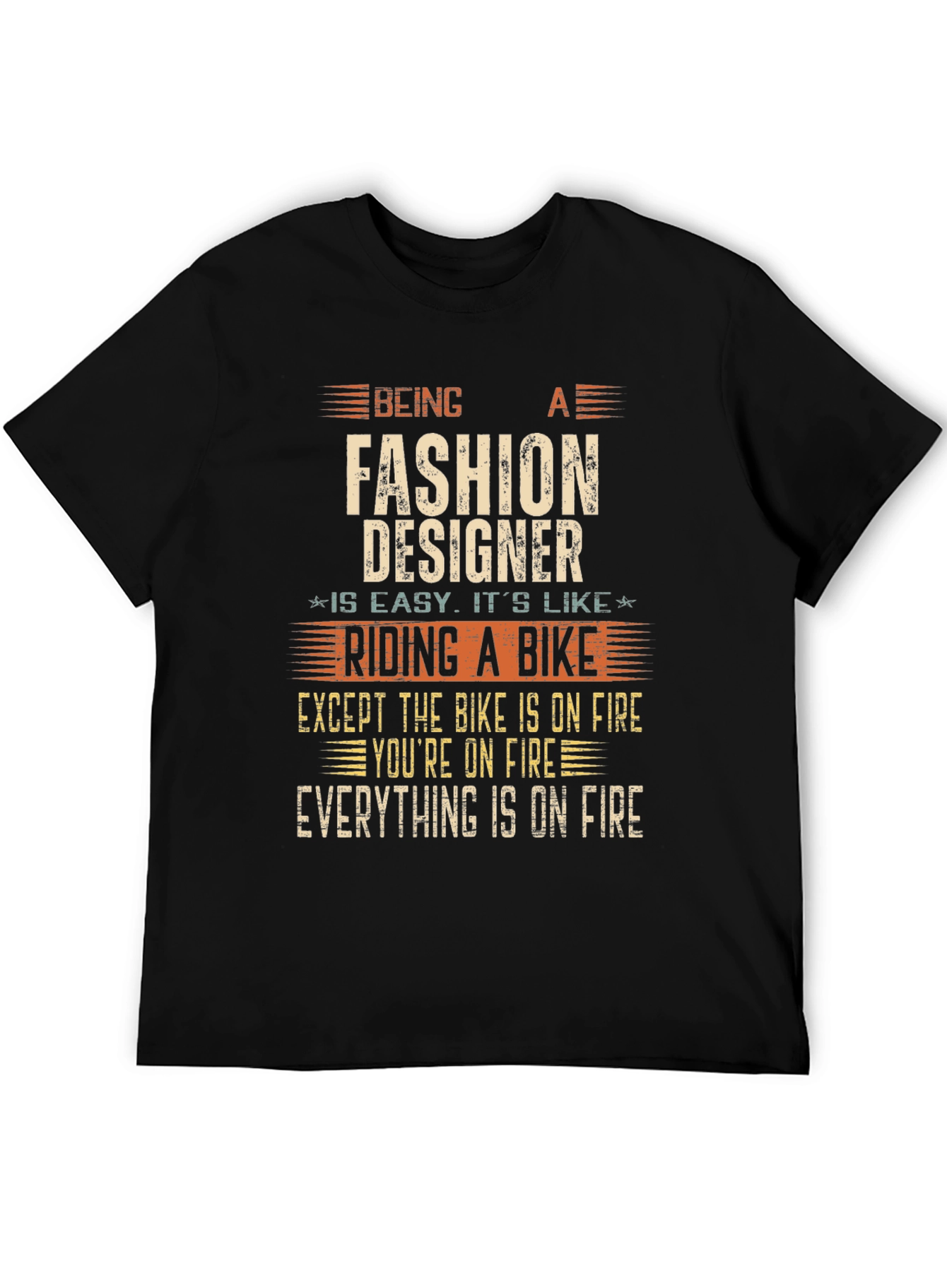 Fashion Designer On Fire Funny T-Shirt