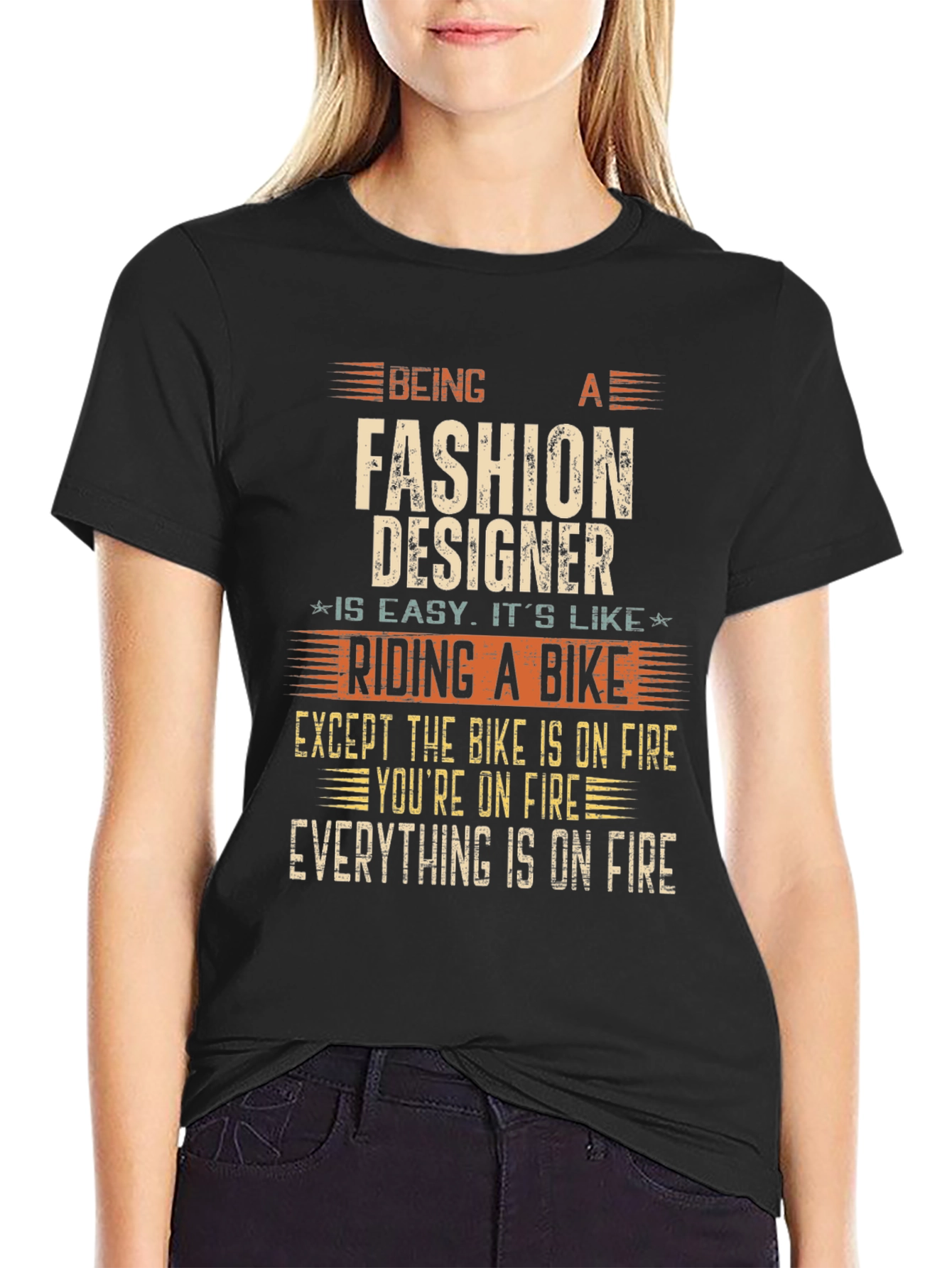 Fashion Designer On Fire Funny T-Shirt