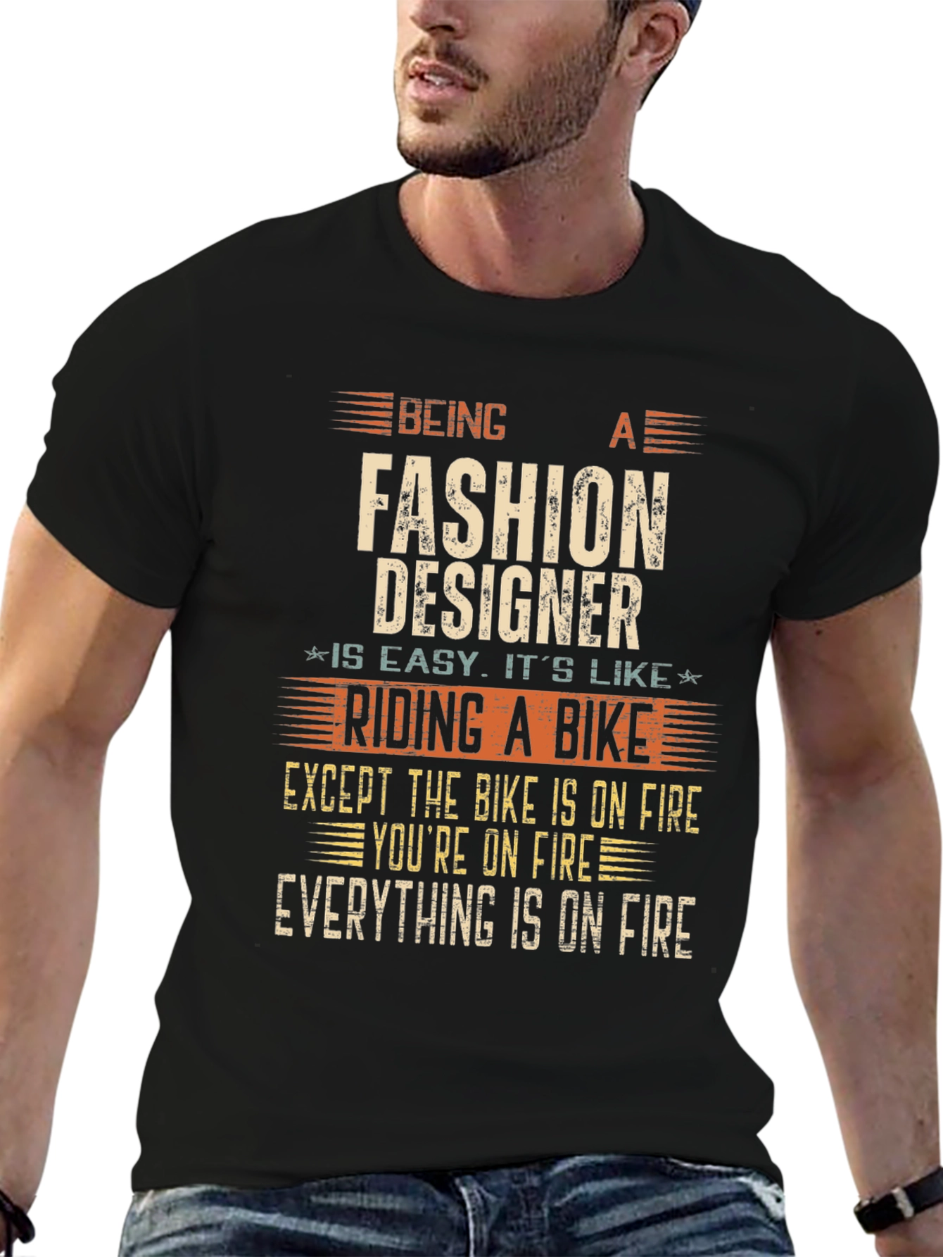 Fashion Designer On Fire Funny T-Shirt