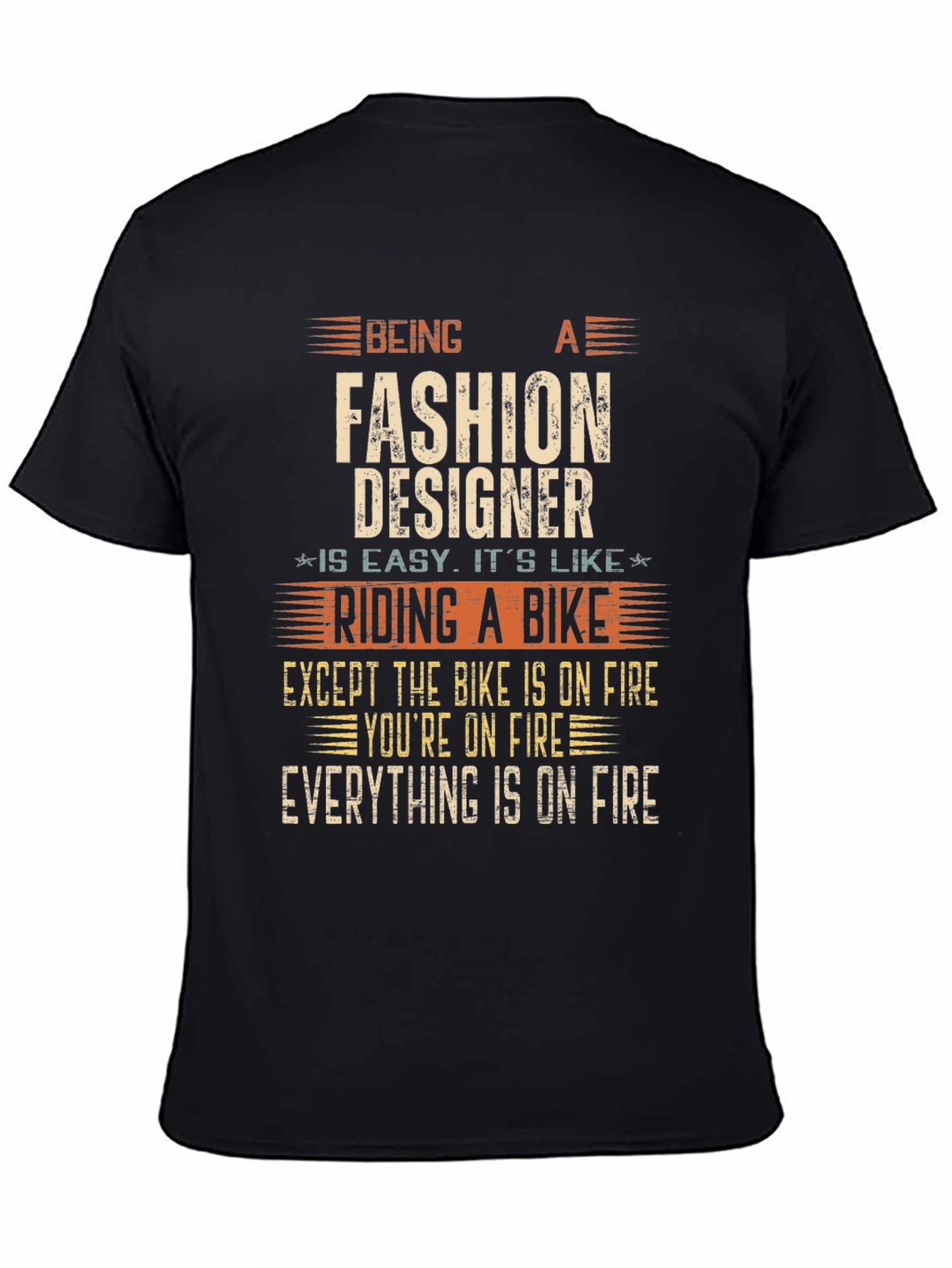 Fashion Designer On Fire Funny T-Shirt
