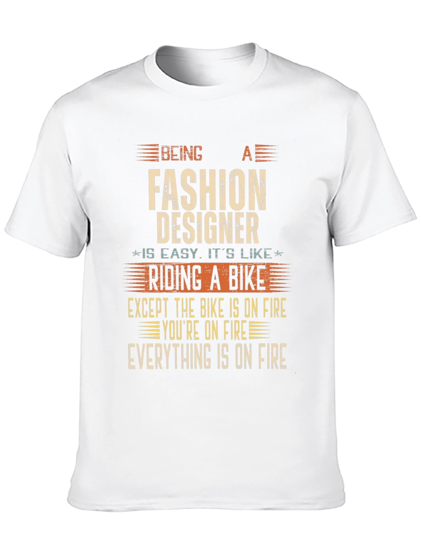 Fashion Designer On Fire Funny T-Shirt