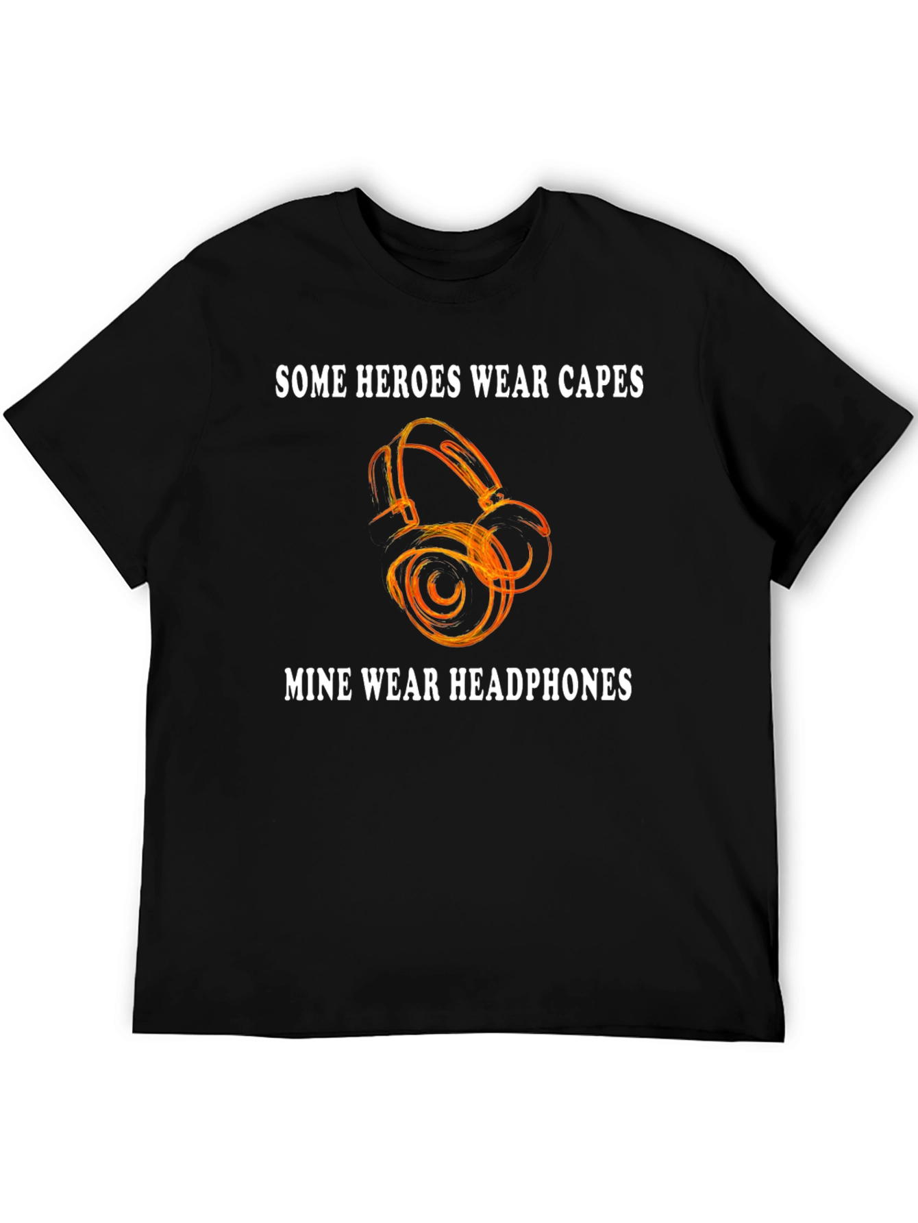 Hero Headphones Graphic Tee - Music Lovers Gift