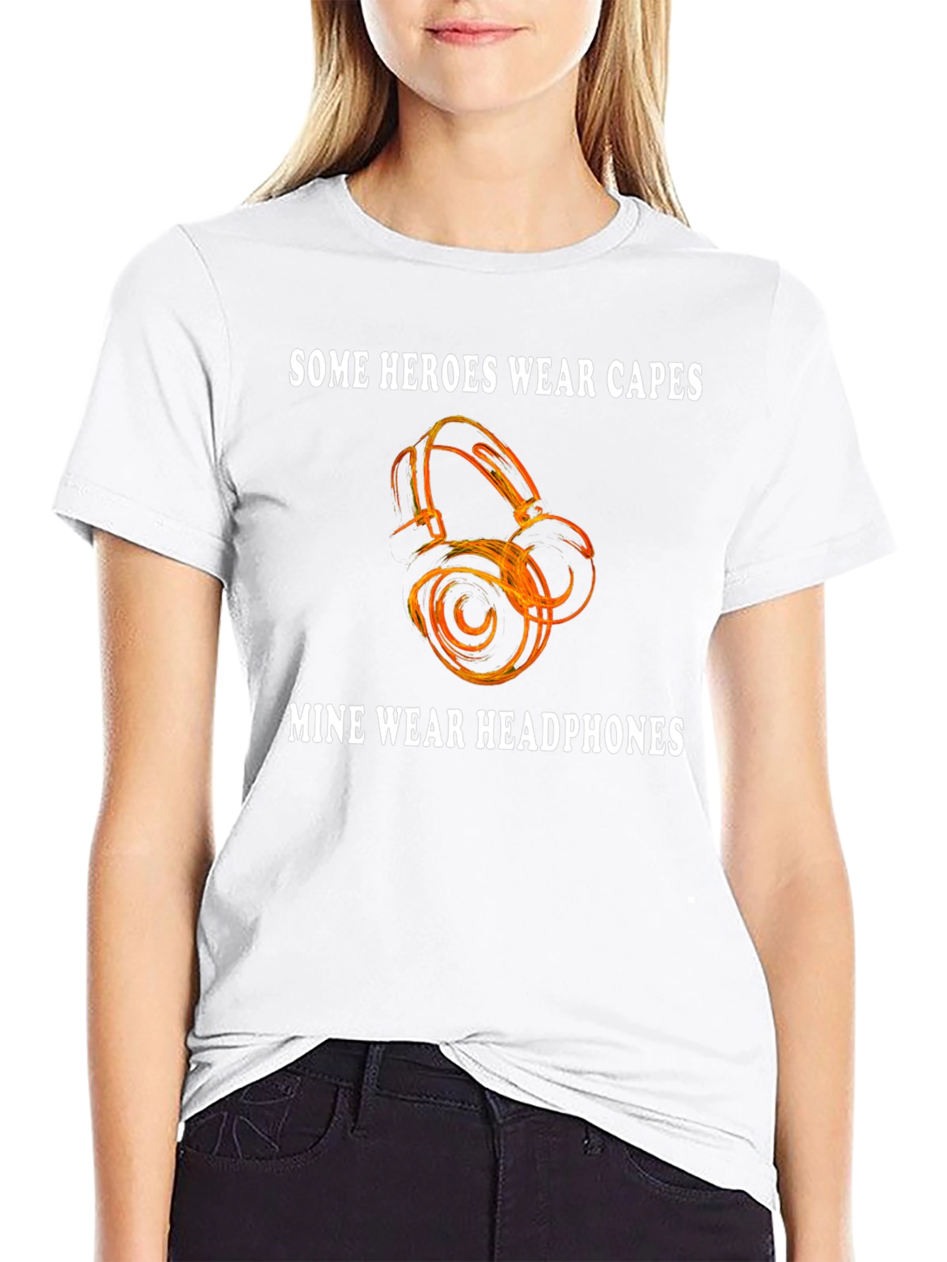 Hero Headphones Graphic Tee - Music Lovers Gift