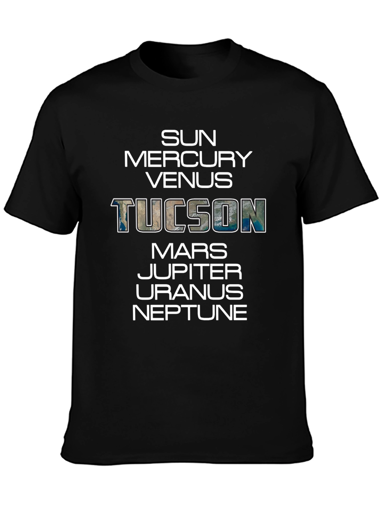 Planets of Tucson T-Shirt - Unique Space Design