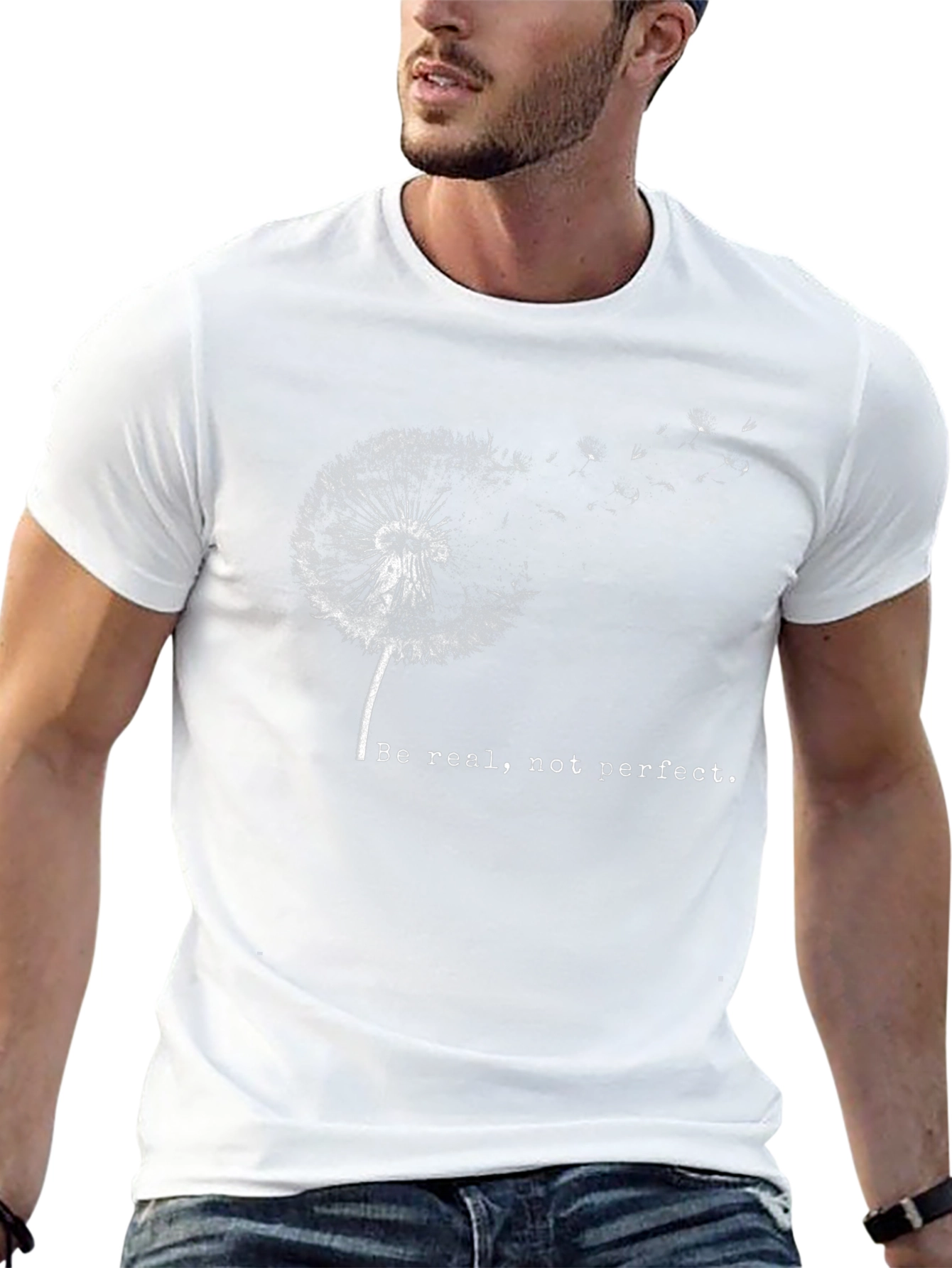 Dandelion Graphic T-Shirt - Be Real Not Perfect