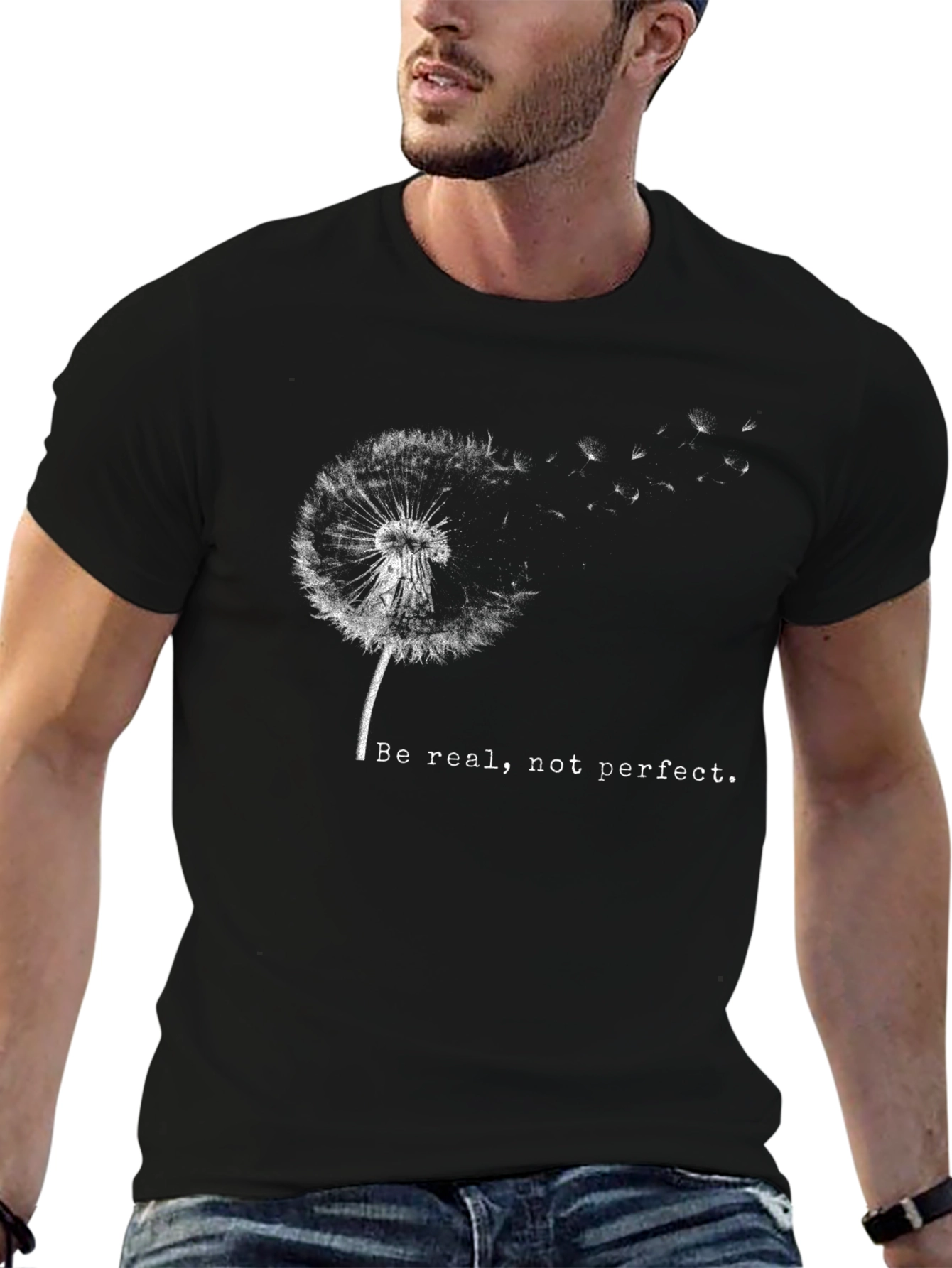 Dandelion Graphic T-Shirt - Be Real Not Perfect