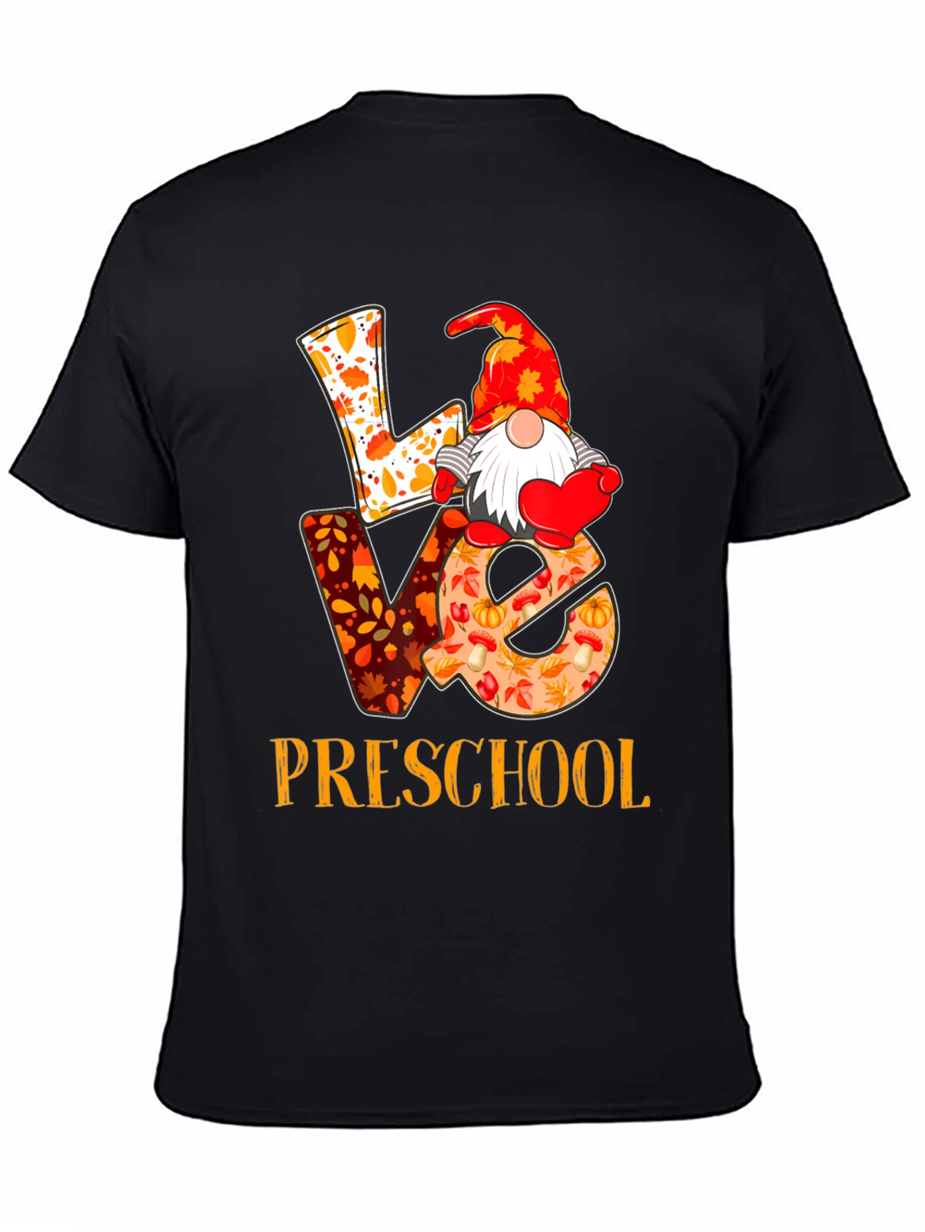 Love Preschool Fall Gnome Teacher T-Shirt