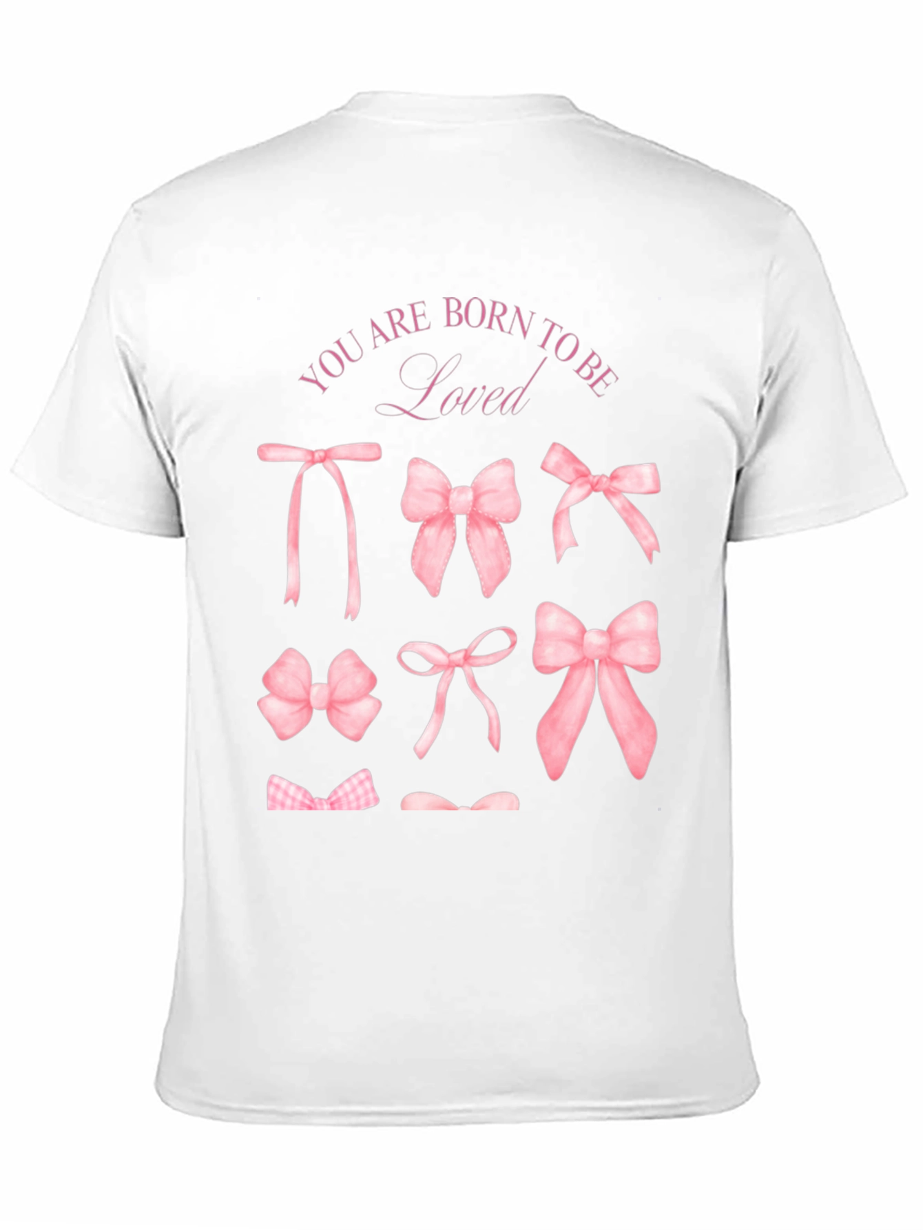 Born to be Loved Pink Bow T-Shirt