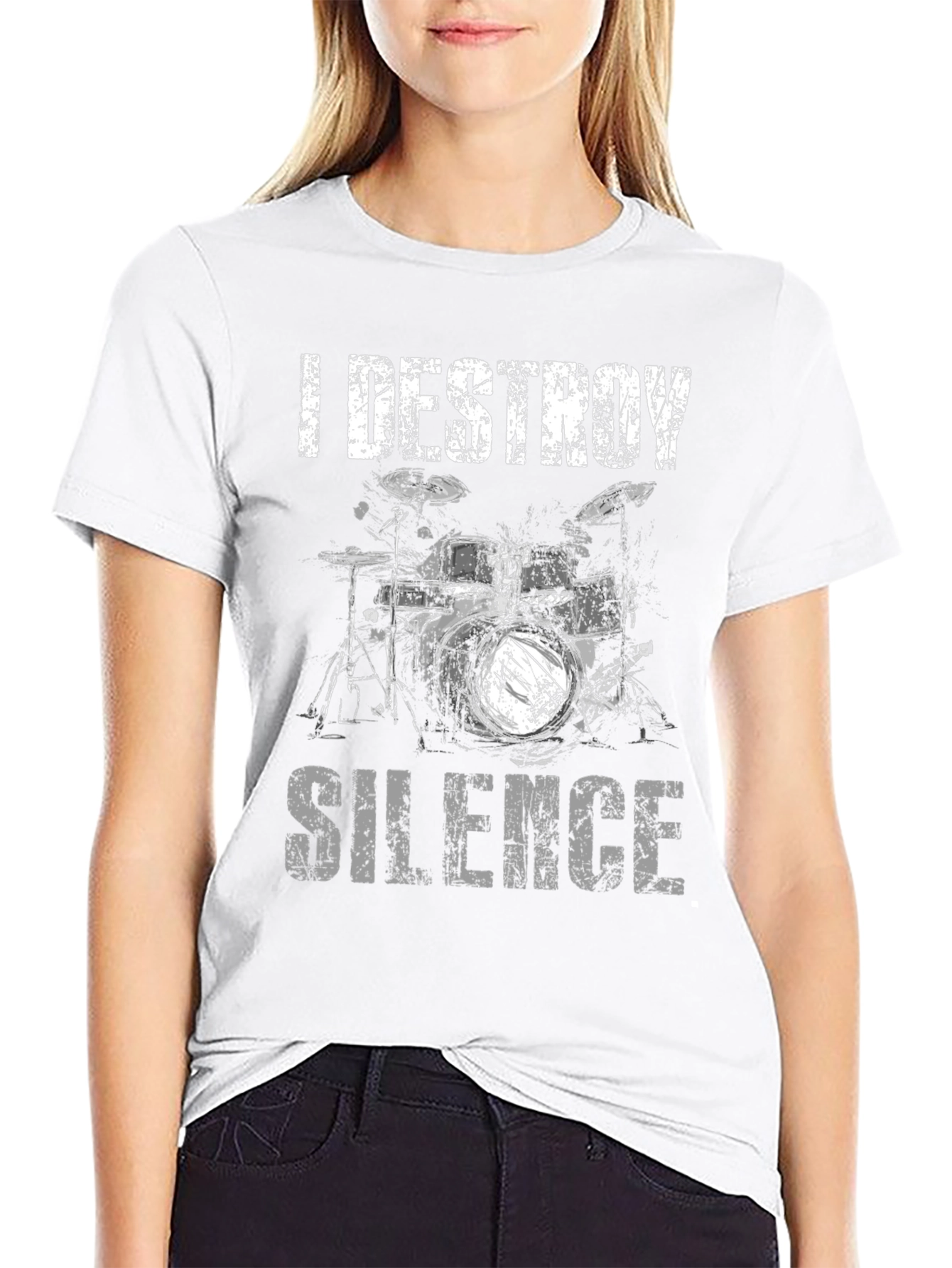 I Destroy Silence Drum T-Shirt
