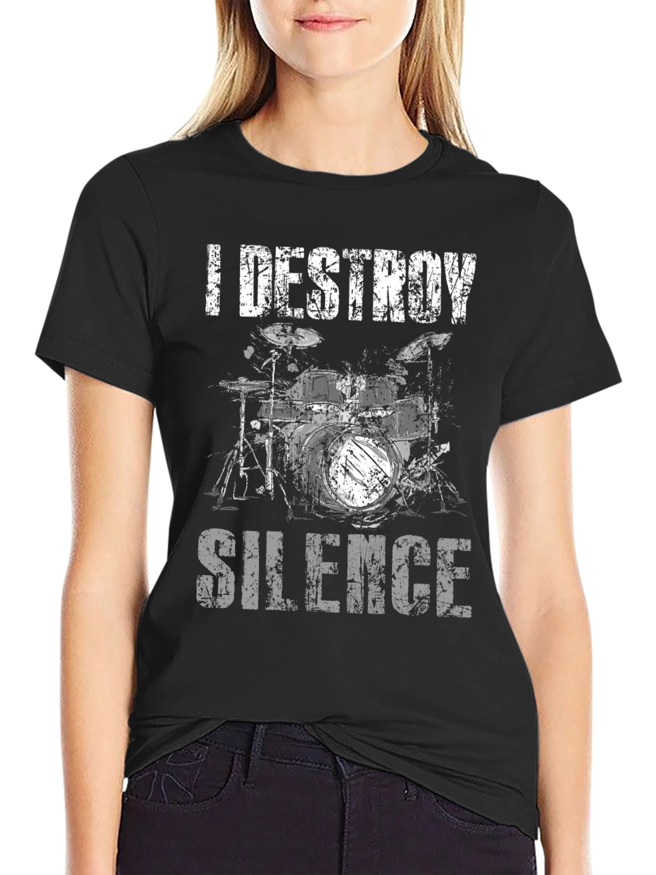 I Destroy Silence Drum T-Shirt