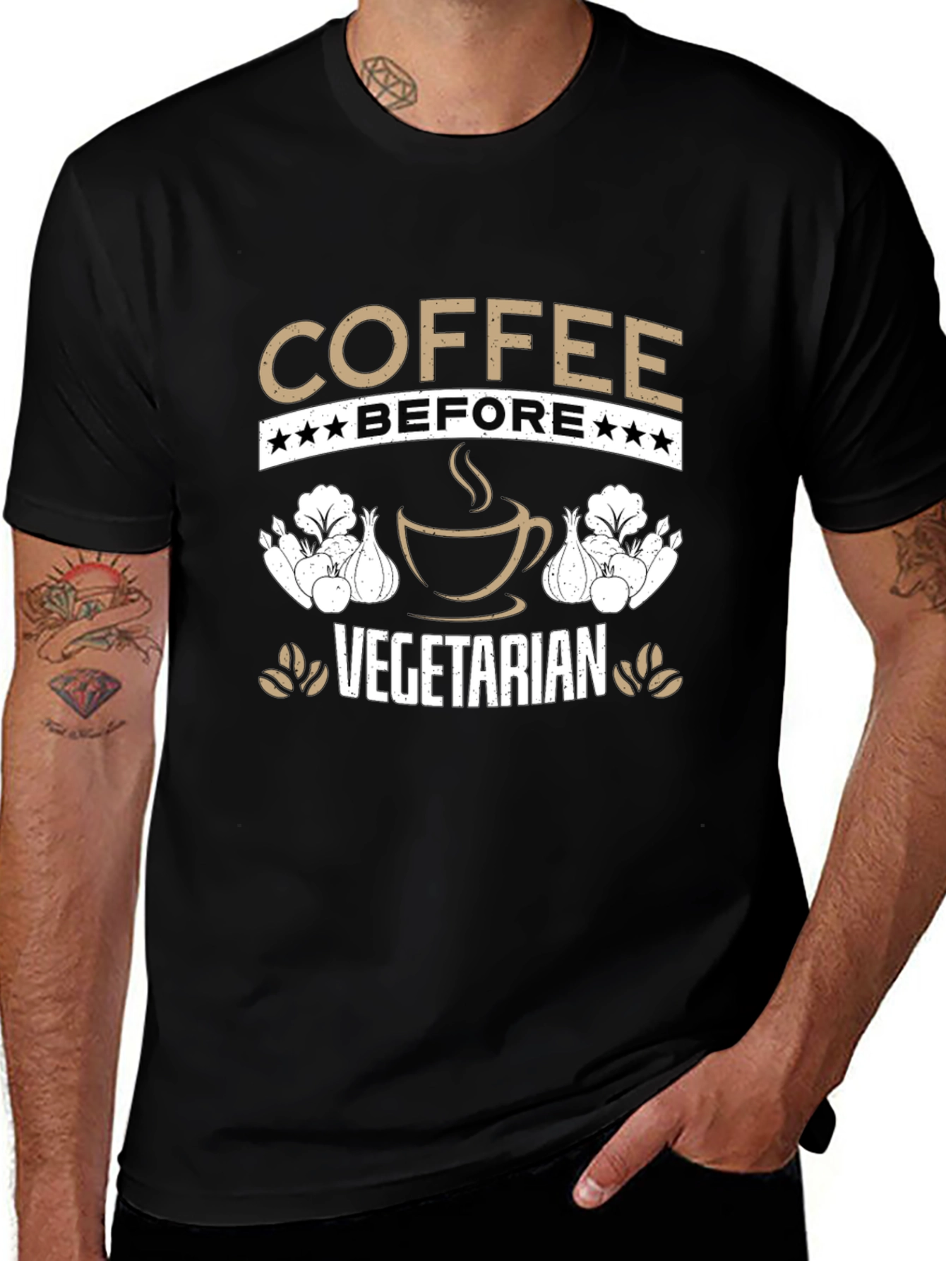 Coffee Before Vegetarian Graphic Tee