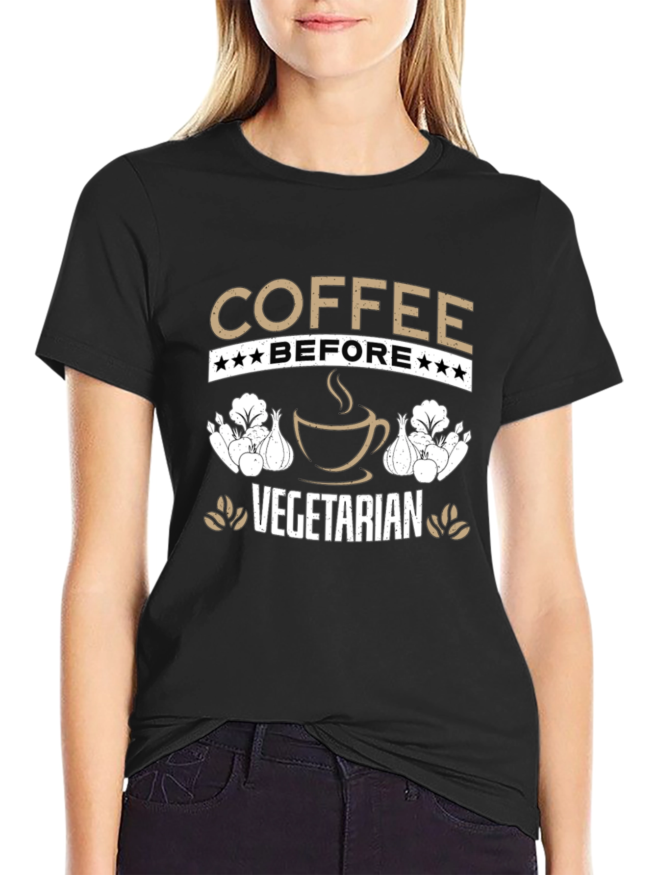 Coffee Before Vegetarian Graphic Tee
