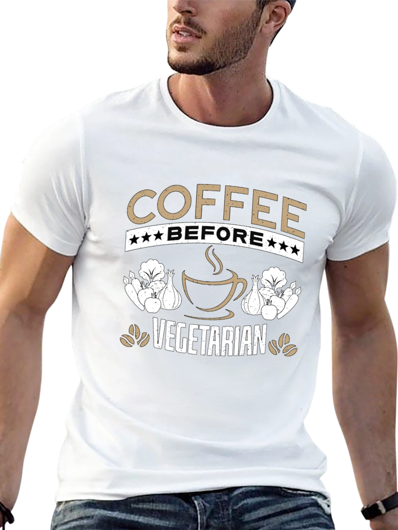 Coffee Before Vegetarian Graphic Tee