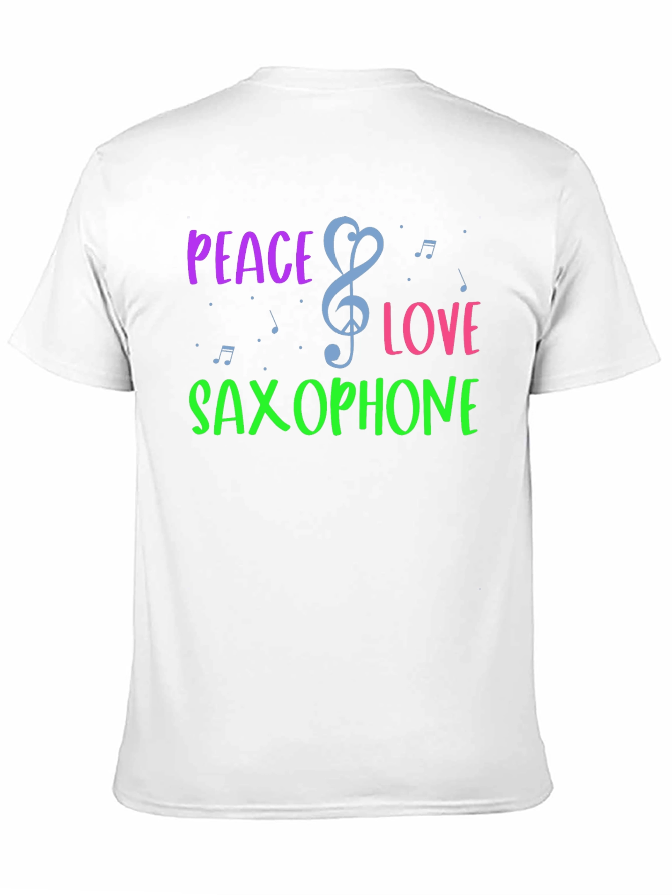 Peace Love Saxophone Graphic T-Shirt