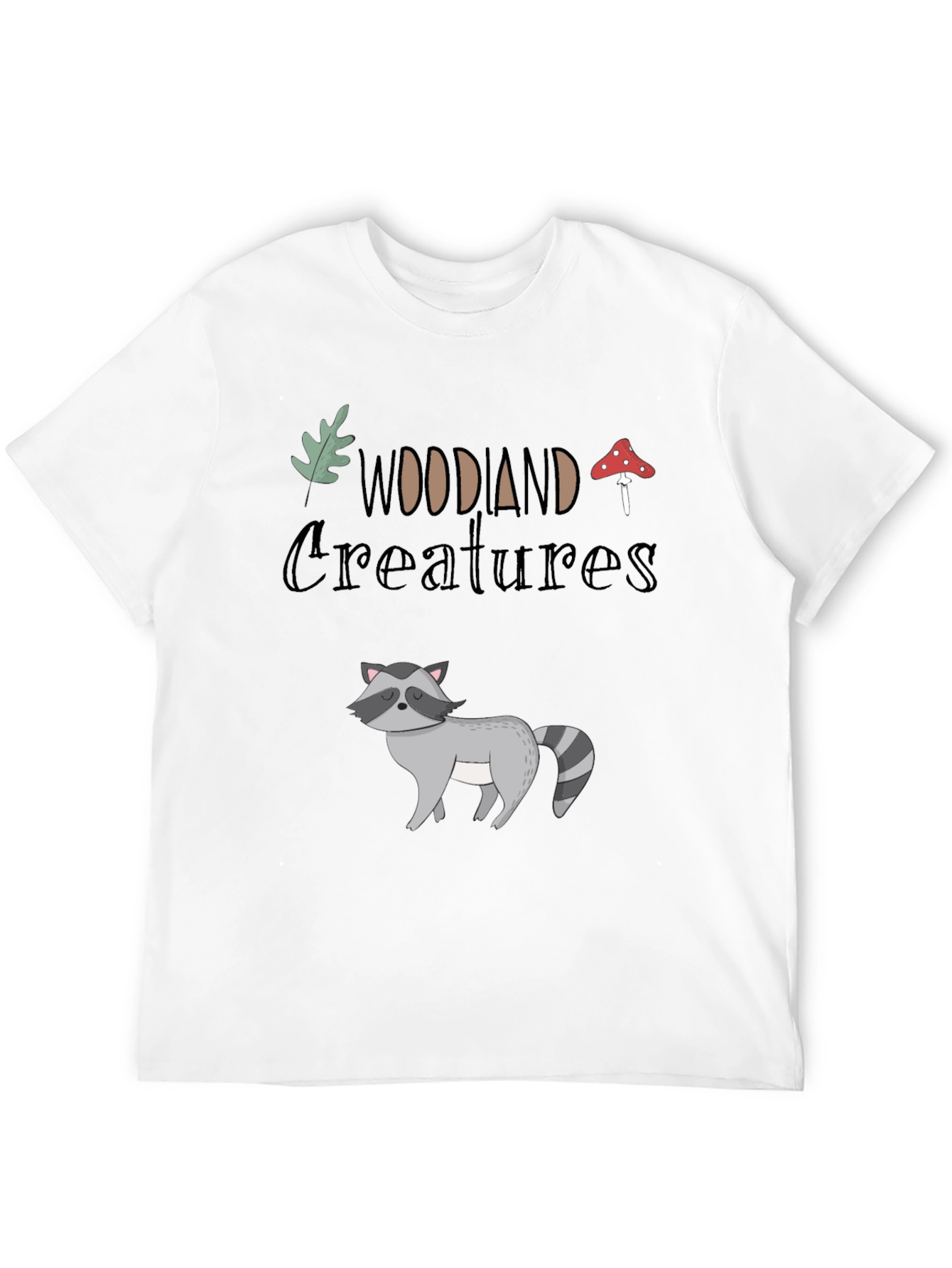 Woodland Creatures Graphic Tee - Black