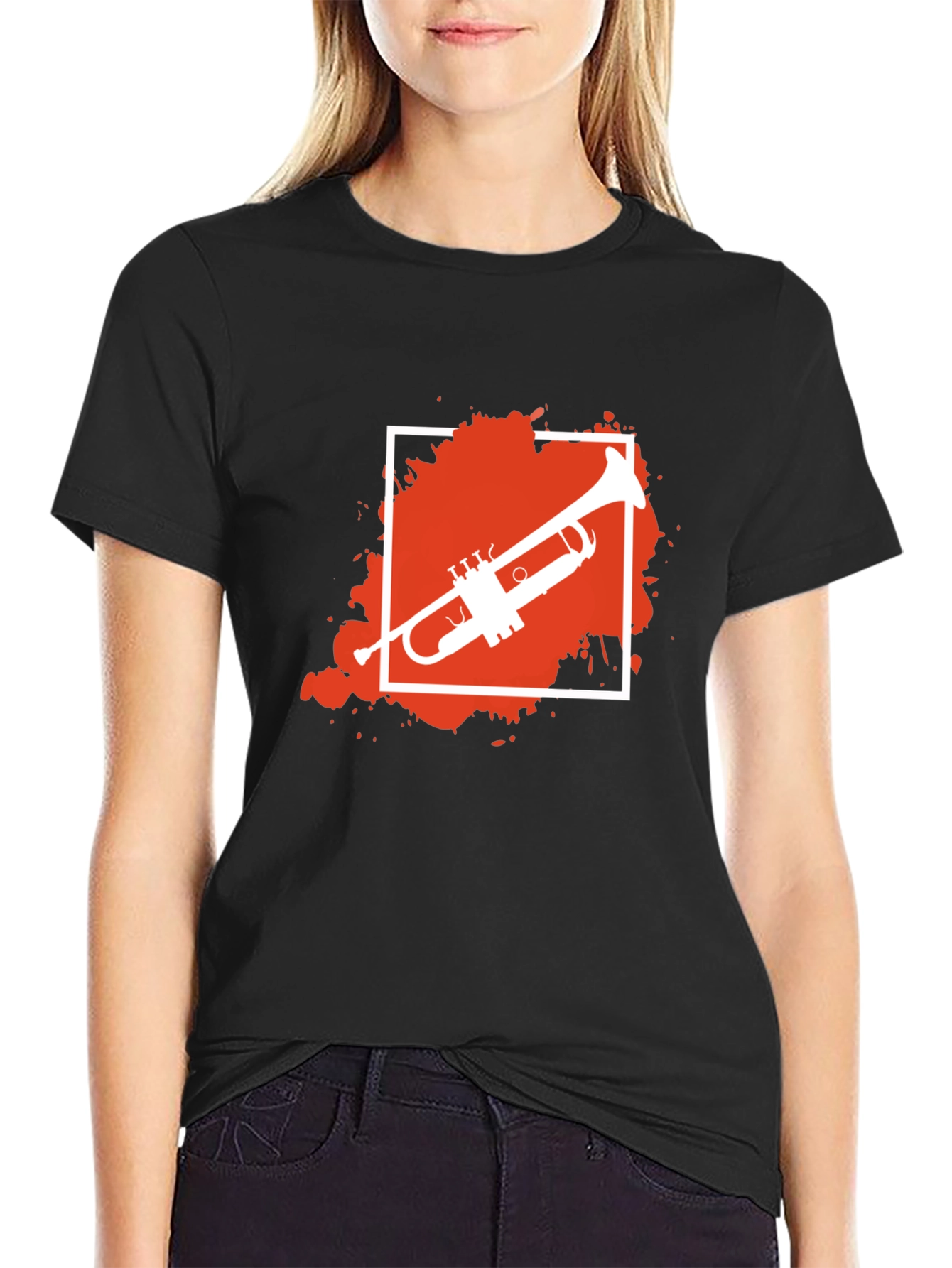 Trumpet Graphic Tee - Musical Instrument T-Shirt