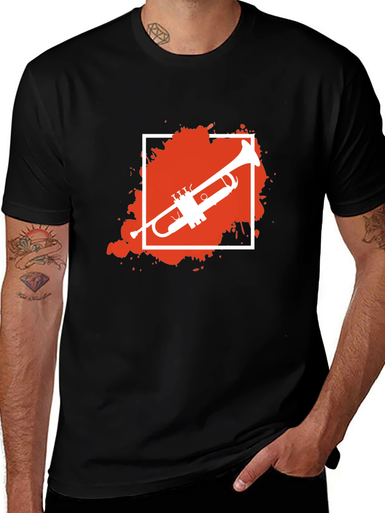 Trumpet Graphic Tee - Musical Instrument T-Shirt