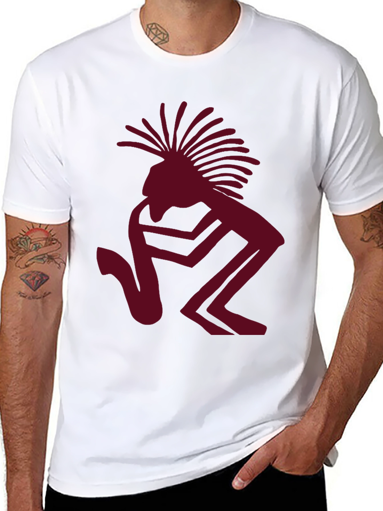 Kokopelli Flute Player Graphic Tee - Black