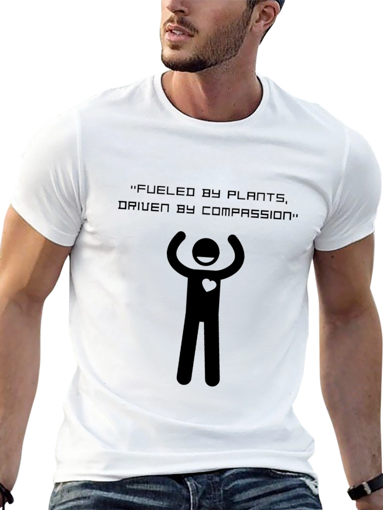 Fueled by Plants Compassion Driven Black Tee