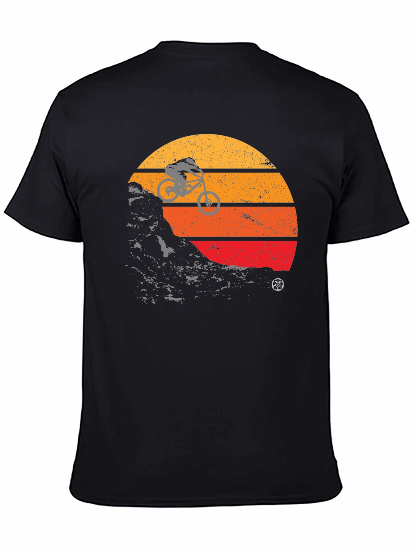 Mountain Bike Sunset Graphic Tee - Black