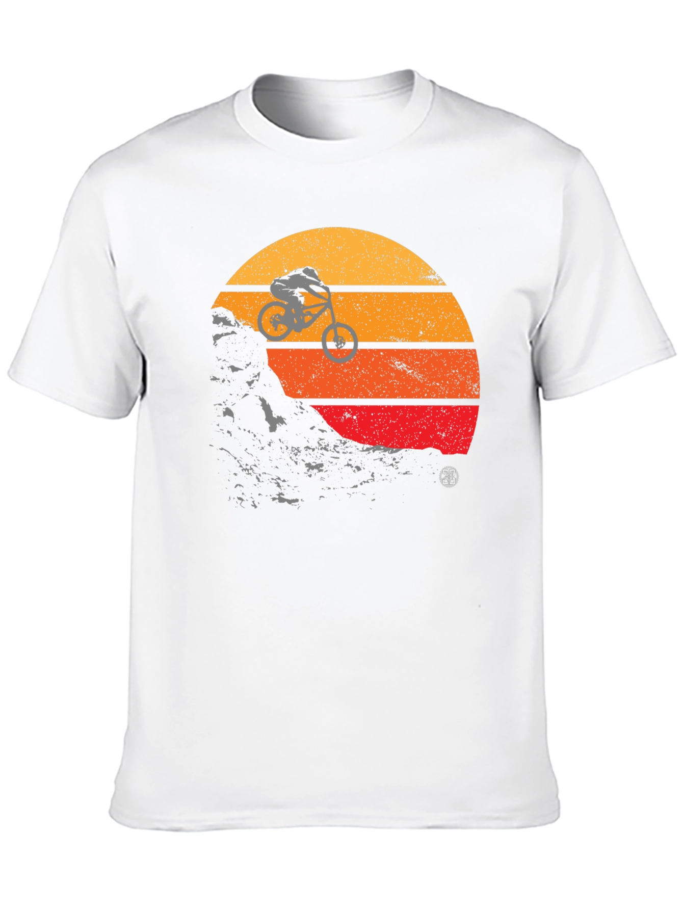 Mountain Bike Sunset Graphic Tee - Black