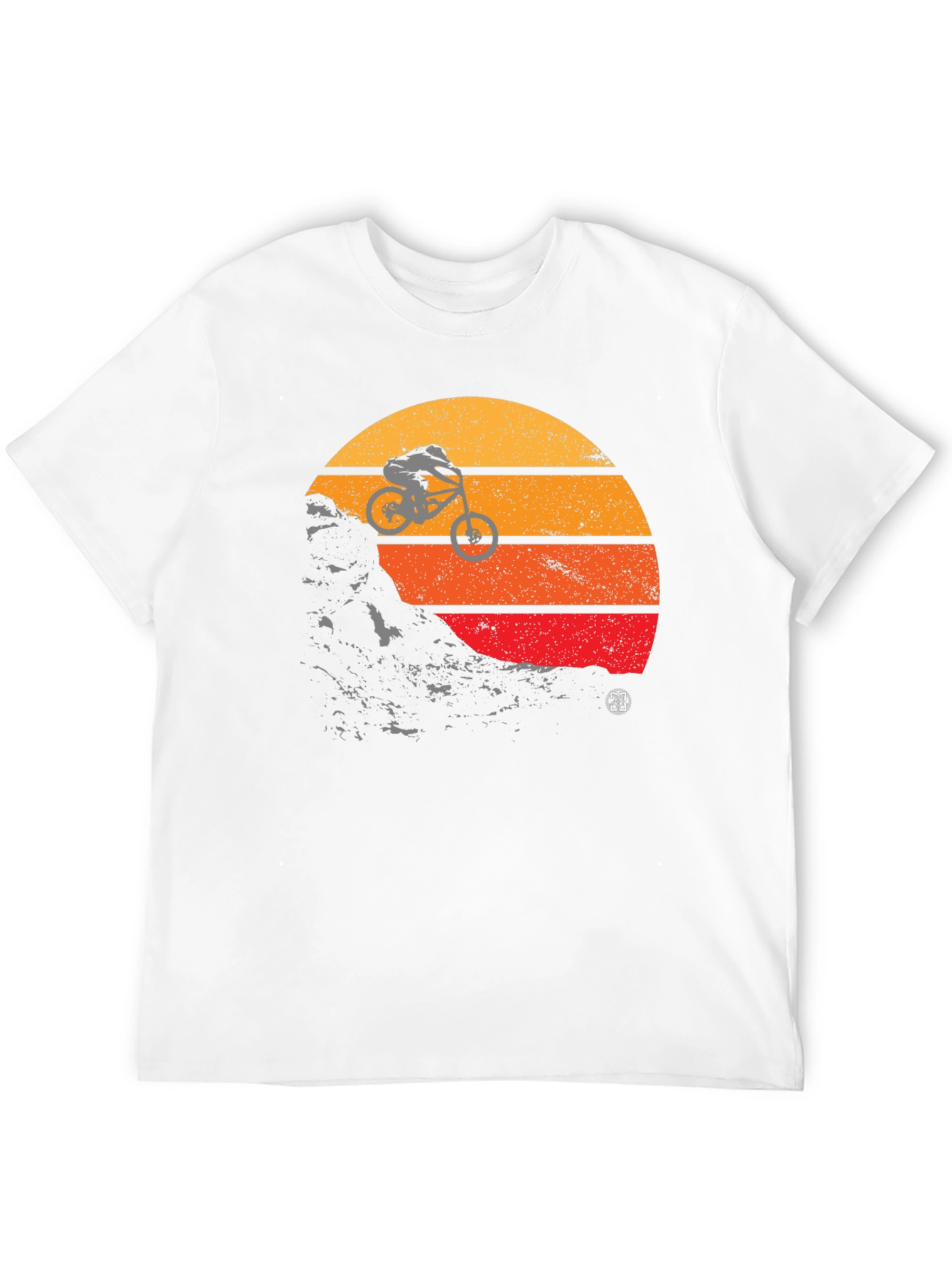 Mountain Bike Sunset Graphic Tee - Black