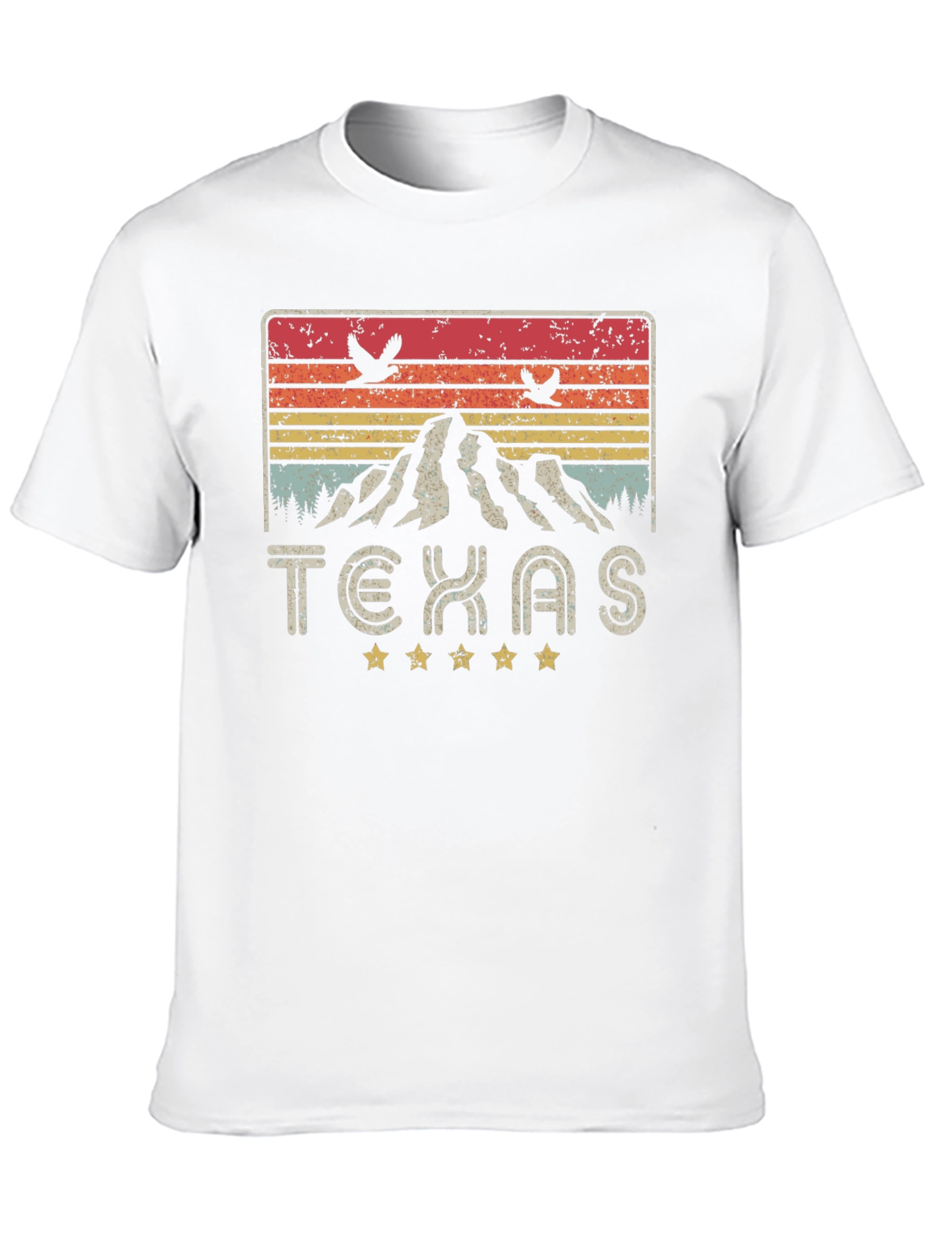Texas Mountain Graphic Tee - Retro Style