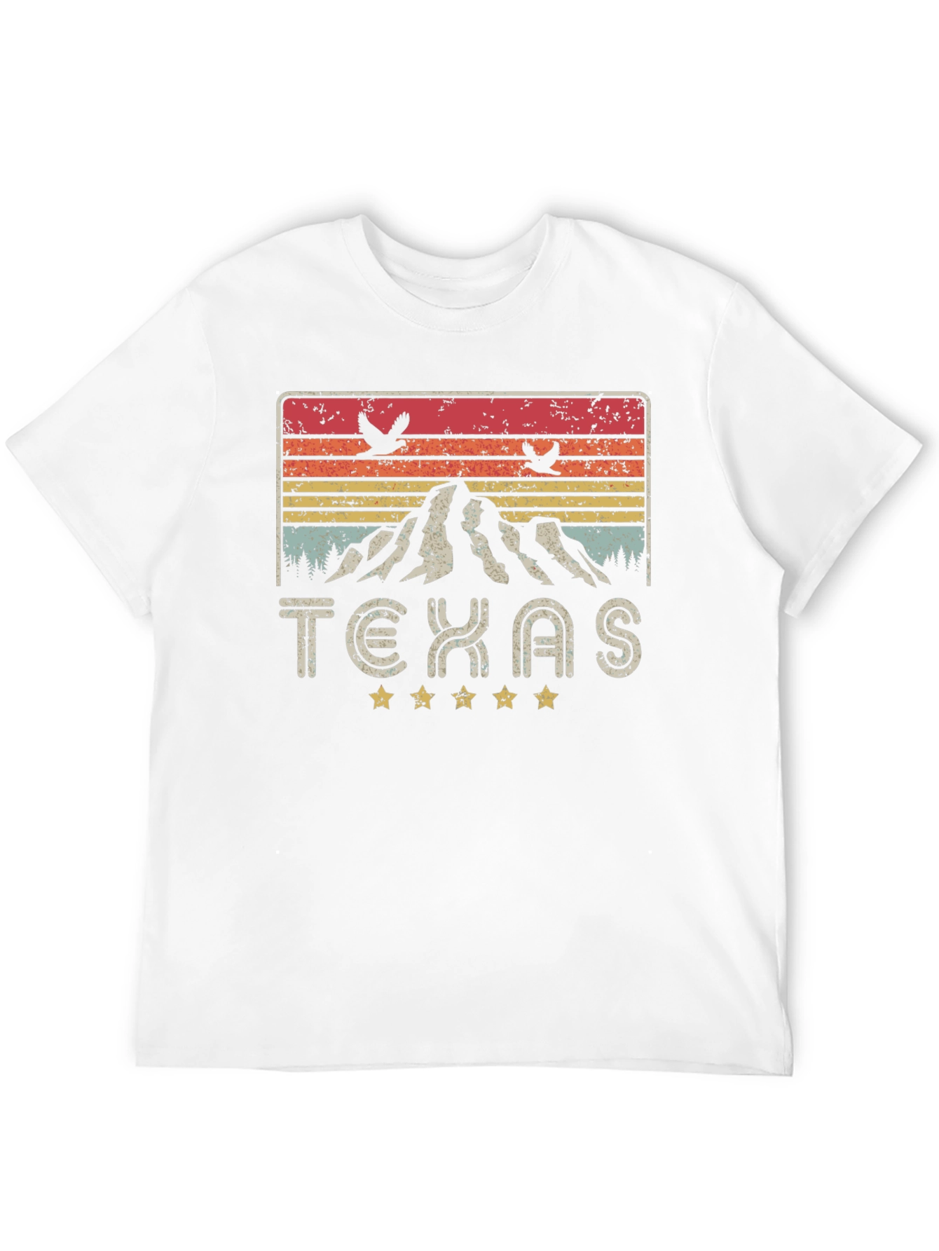 Texas Mountain Graphic Tee - Retro Style