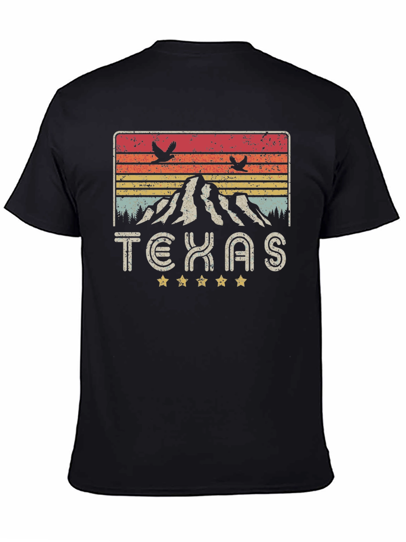 Texas Mountain Graphic Tee - Retro Style