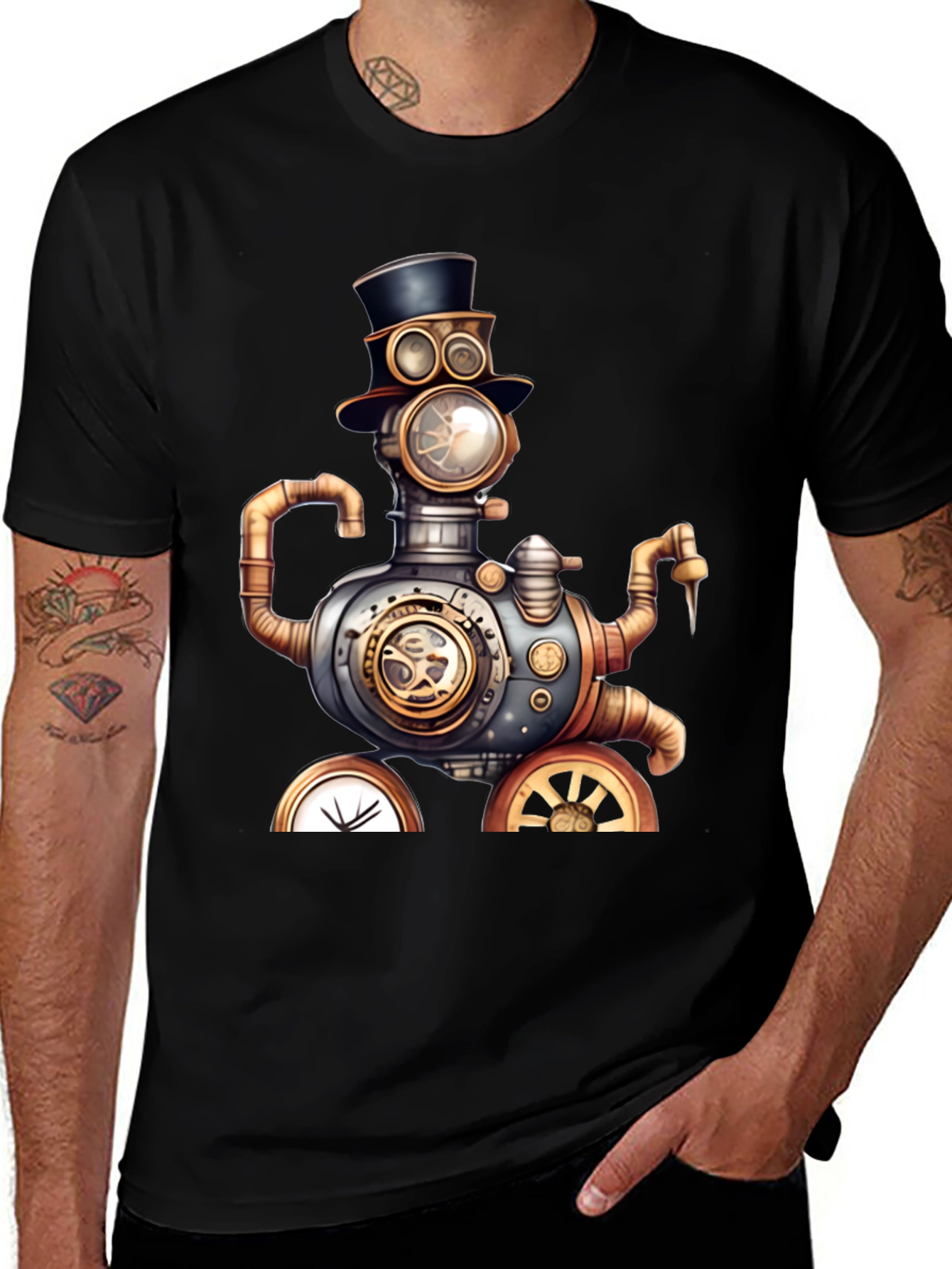 Steampunk Robot Graphic Tee