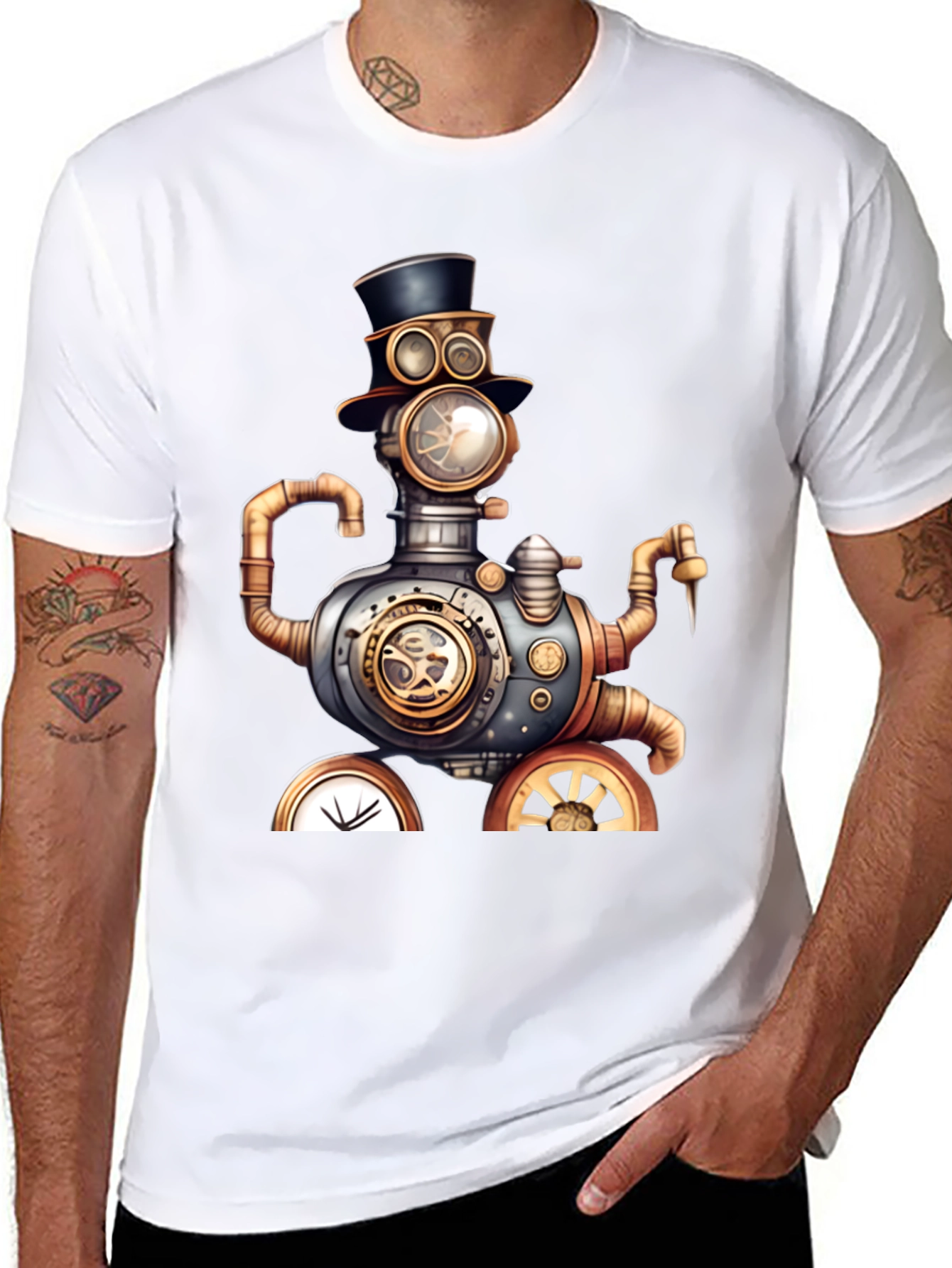 Steampunk Robot Graphic Tee