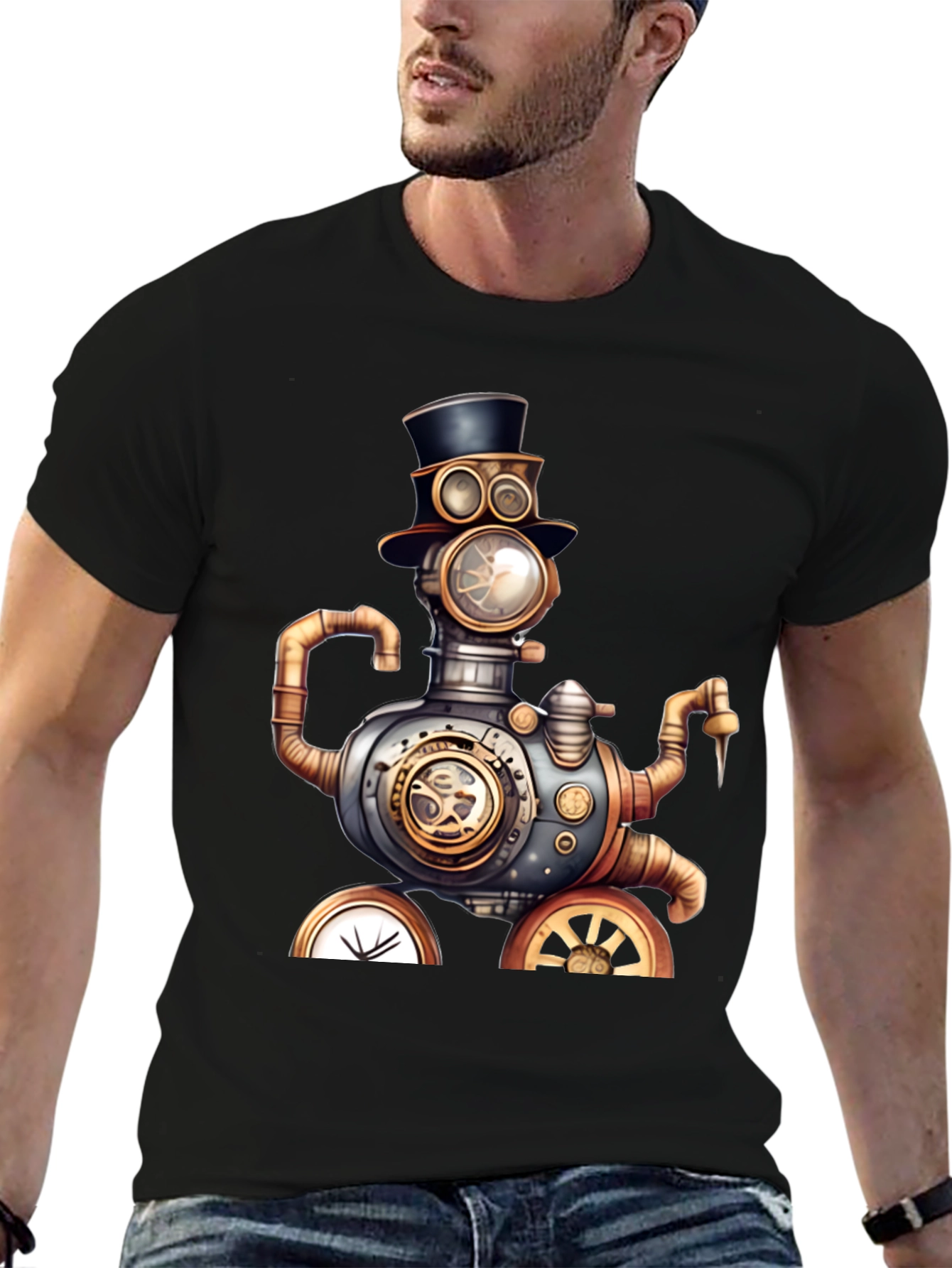 Steampunk Robot Graphic Tee