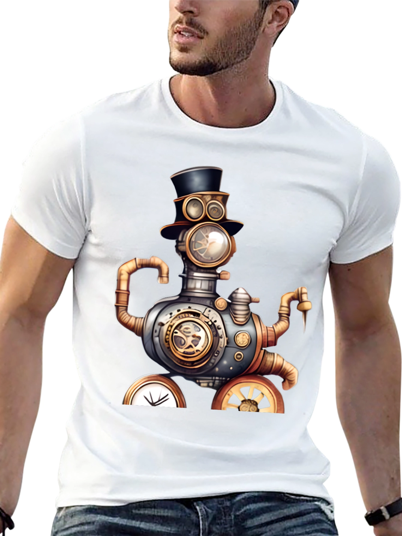 Steampunk Robot Graphic Tee
