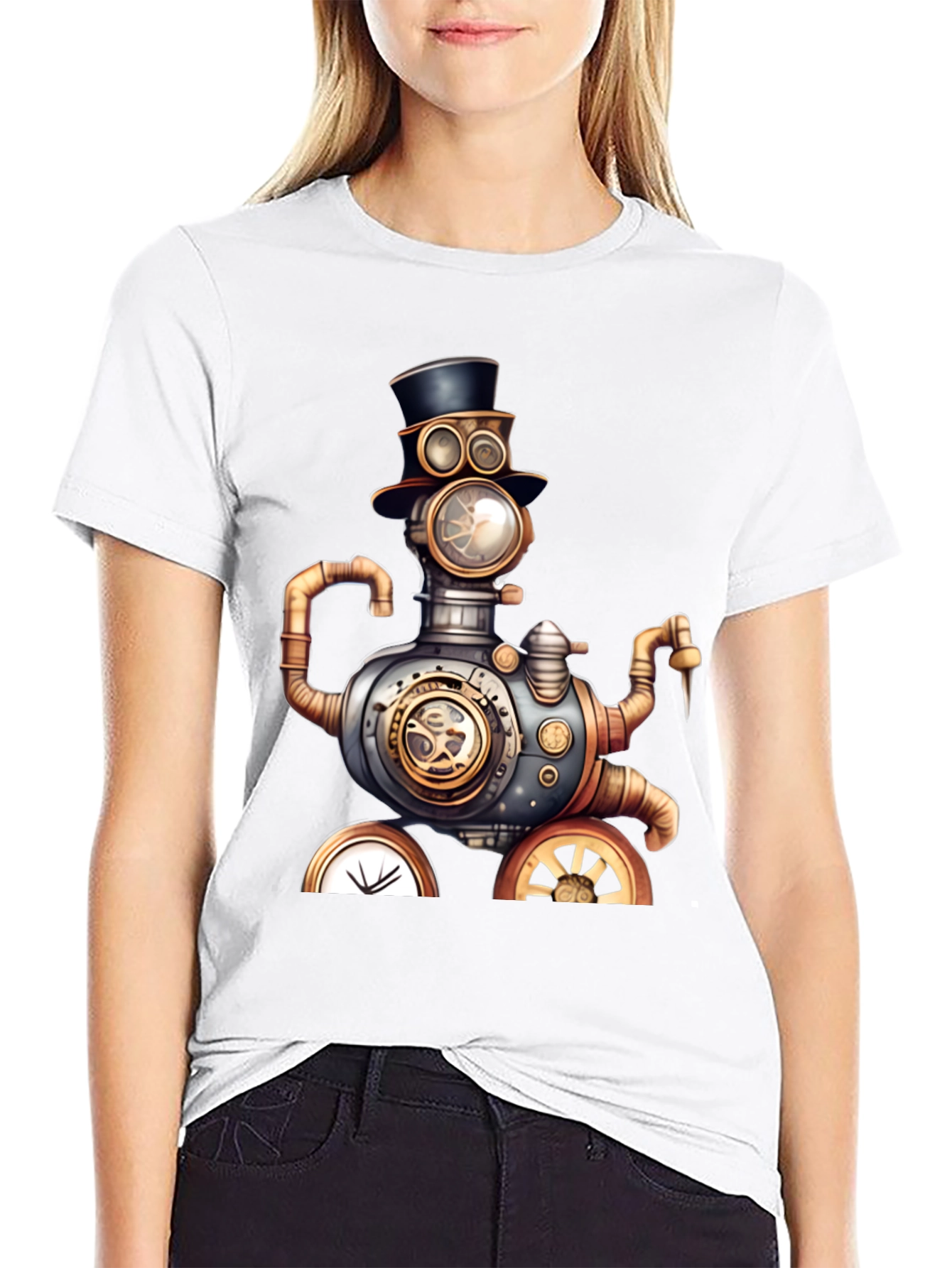 Steampunk Robot Graphic Tee