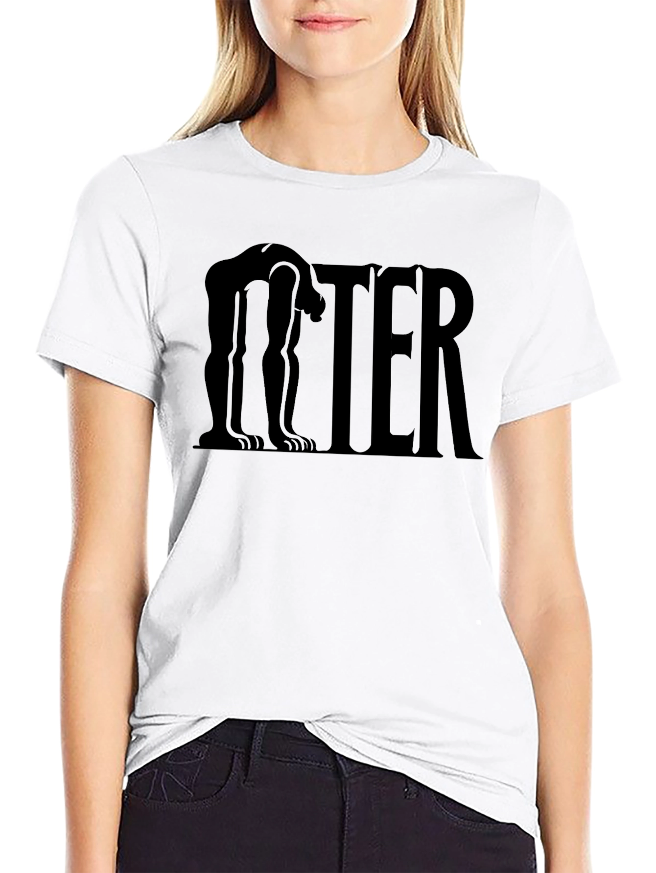 Abstract Figure Black T-Shirt