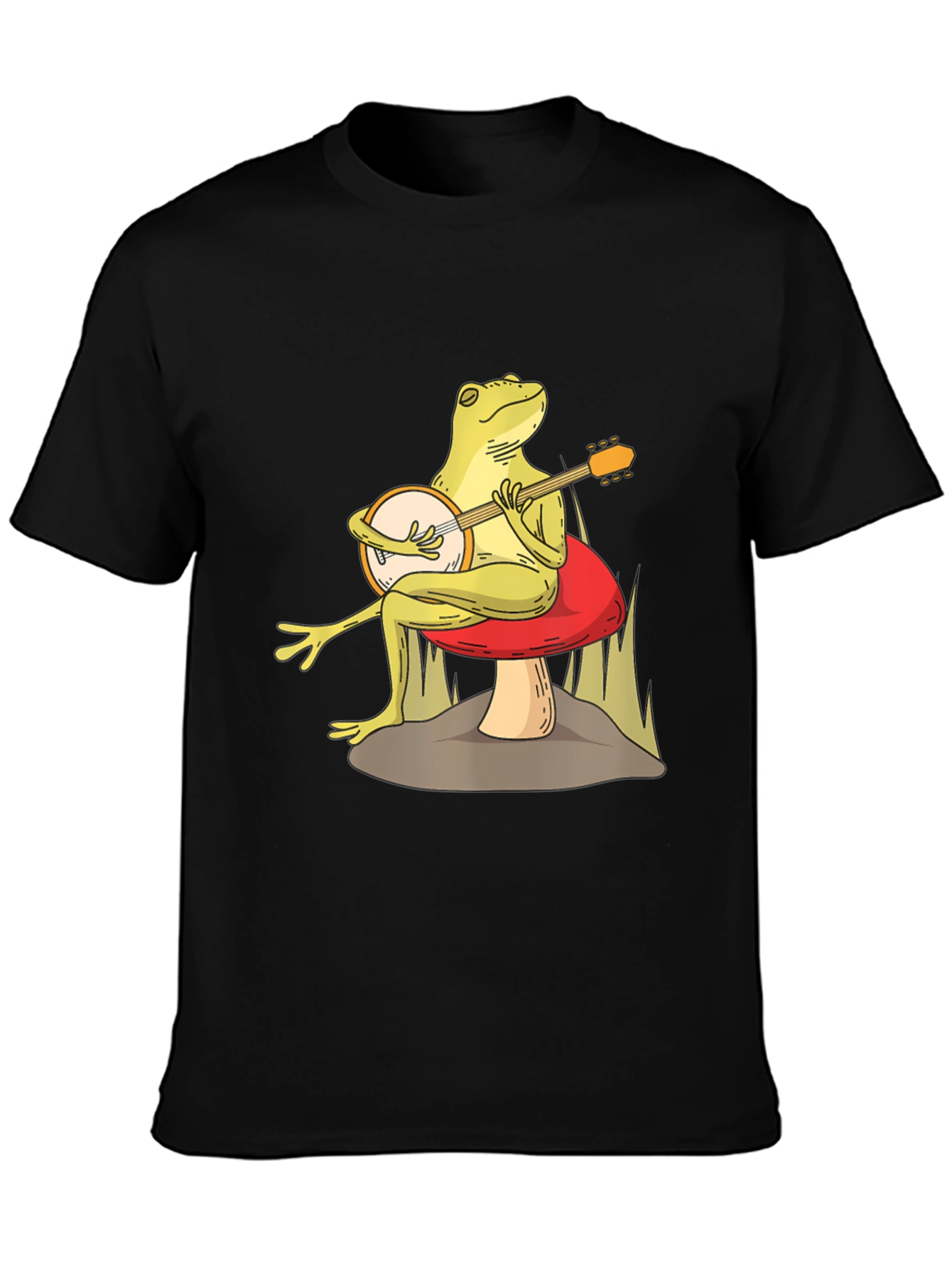 Frog Playing Banjo T-Shirt - Funny Amphibian Graphic Tee