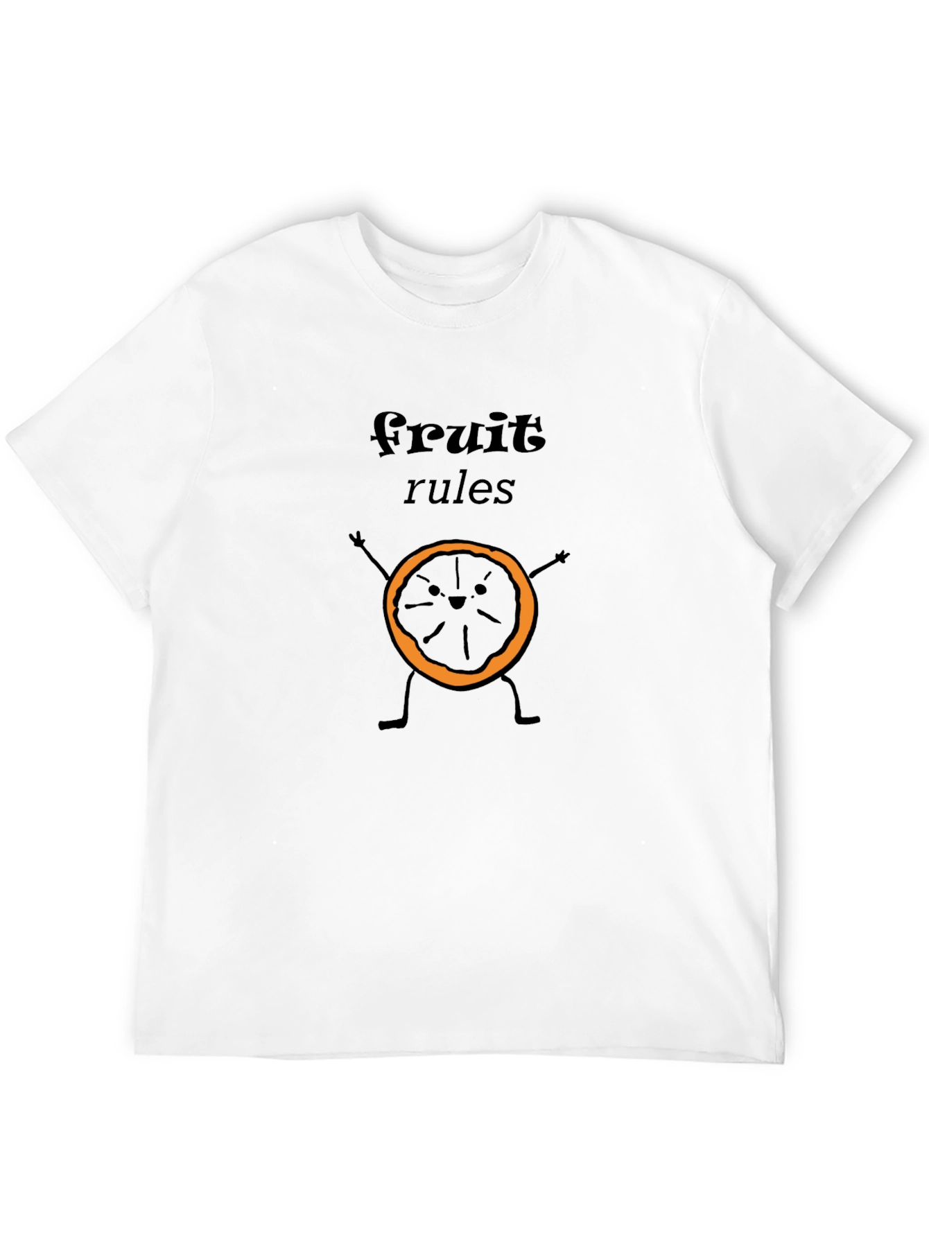 Fruit Rules Graphic T-Shirt - Black Crew Neck Tee