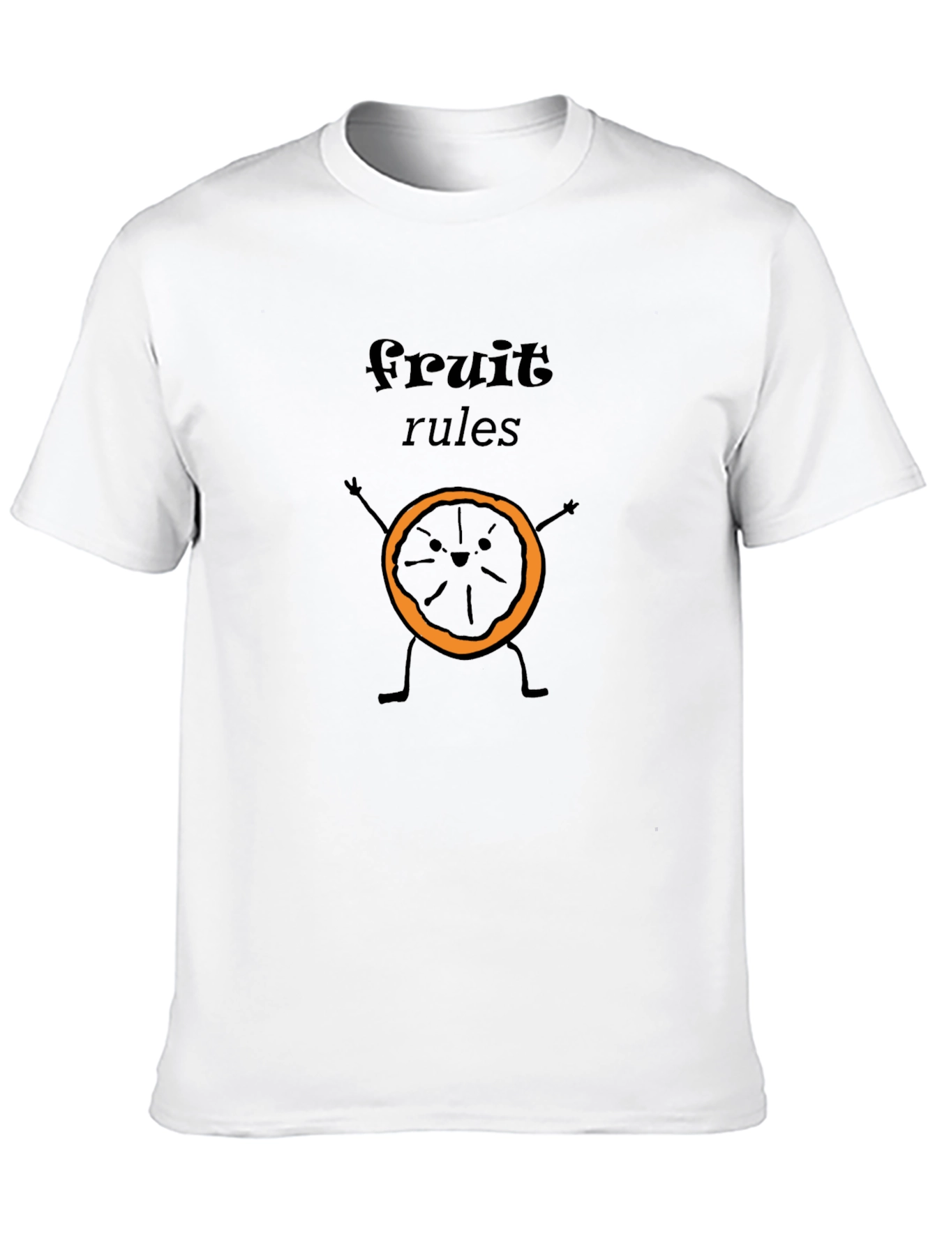 Fruit Rules Graphic T-Shirt - Black Crew Neck Tee