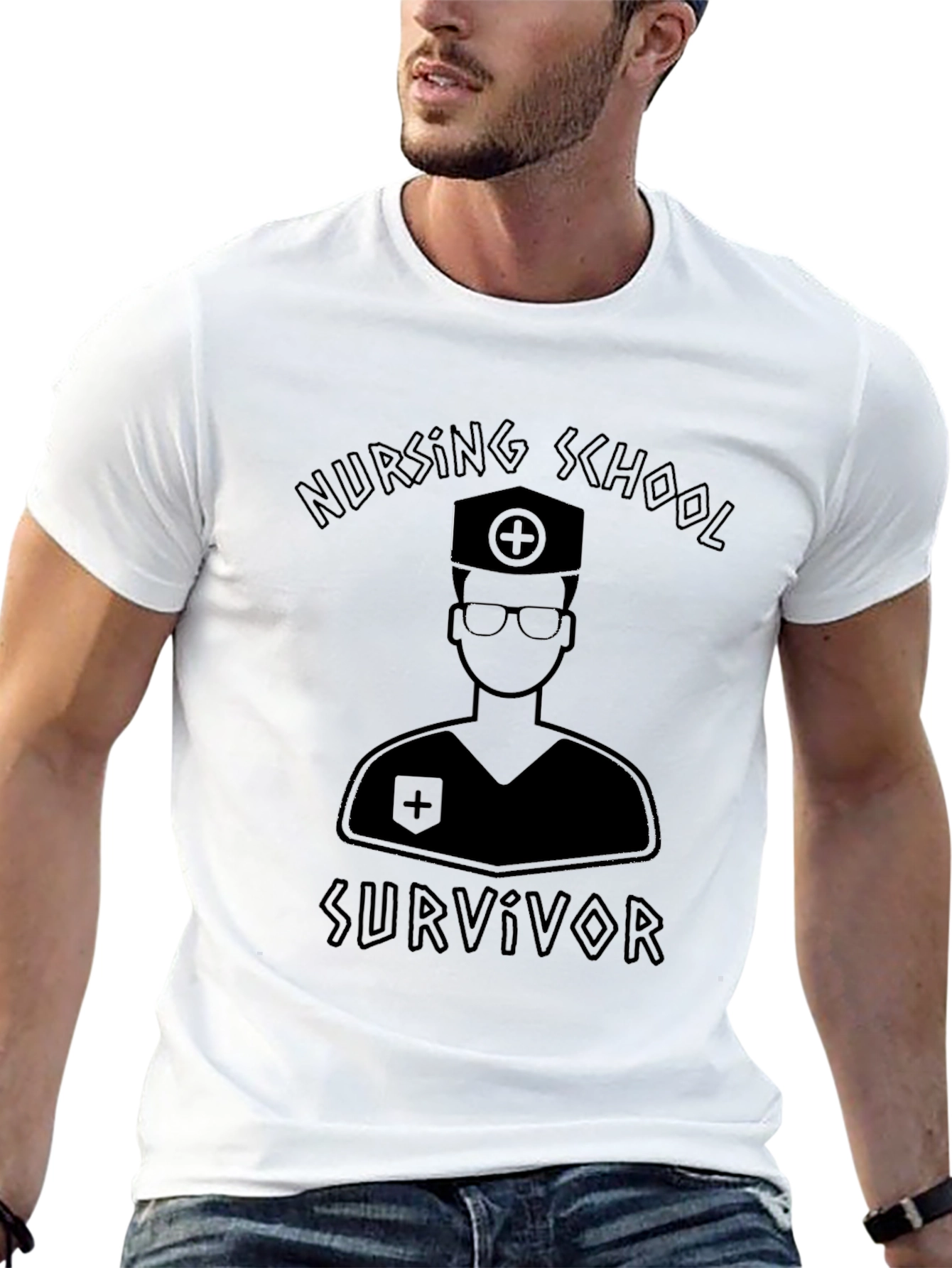 Nursing School Survivor T-Shirt - Black