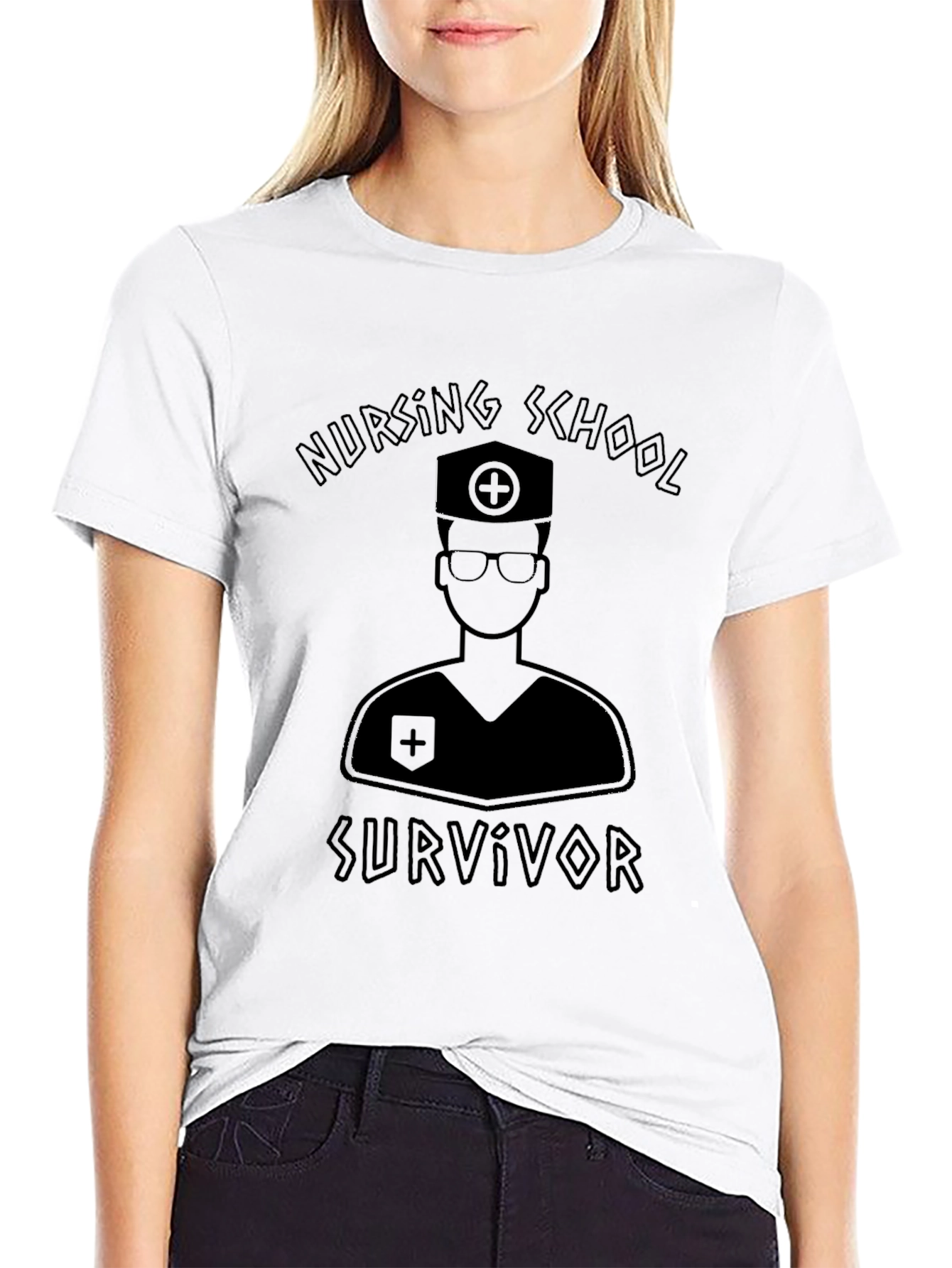 Nursing School Survivor T-Shirt - Black