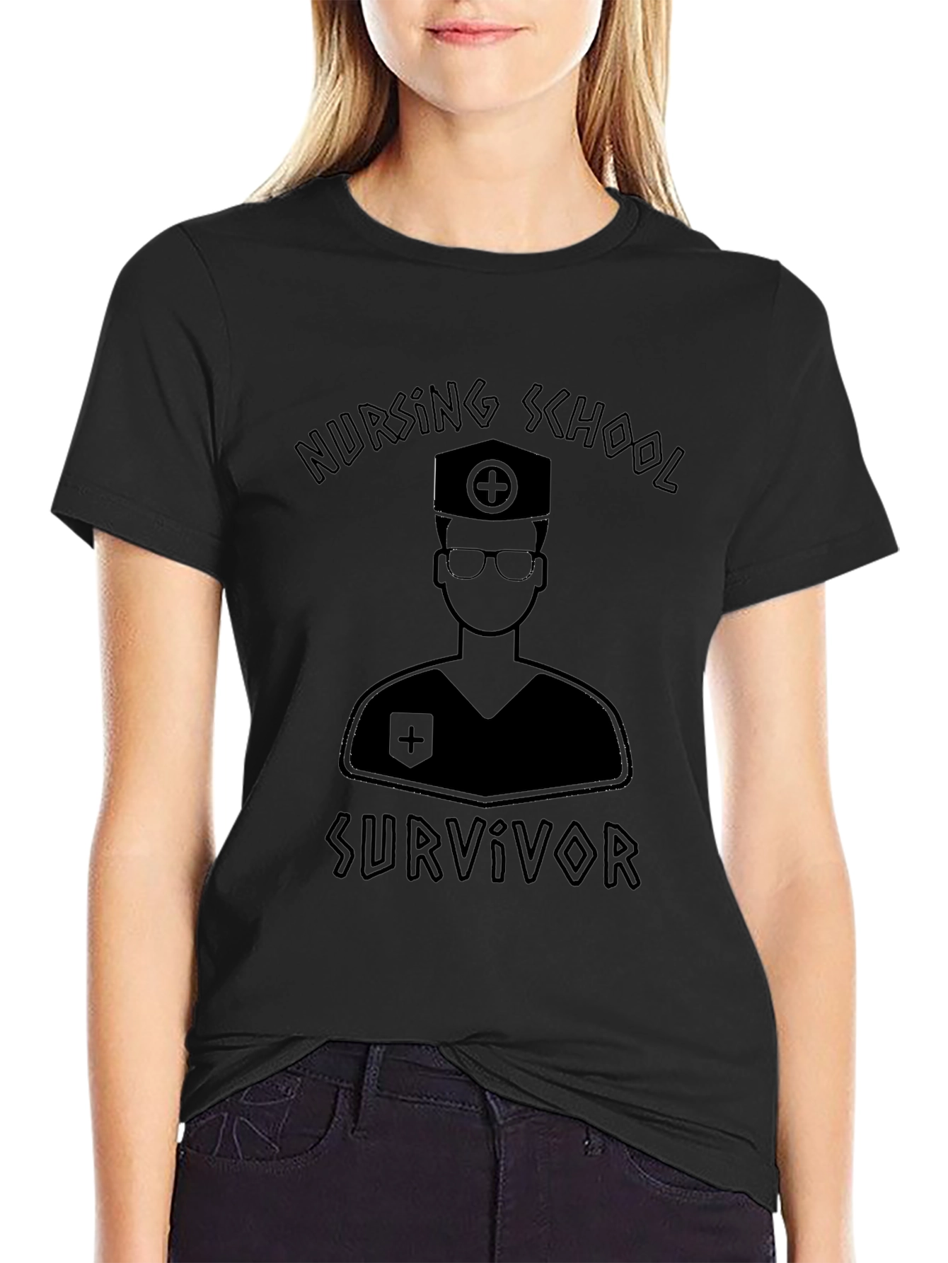 Nursing School Survivor T-Shirt - Black