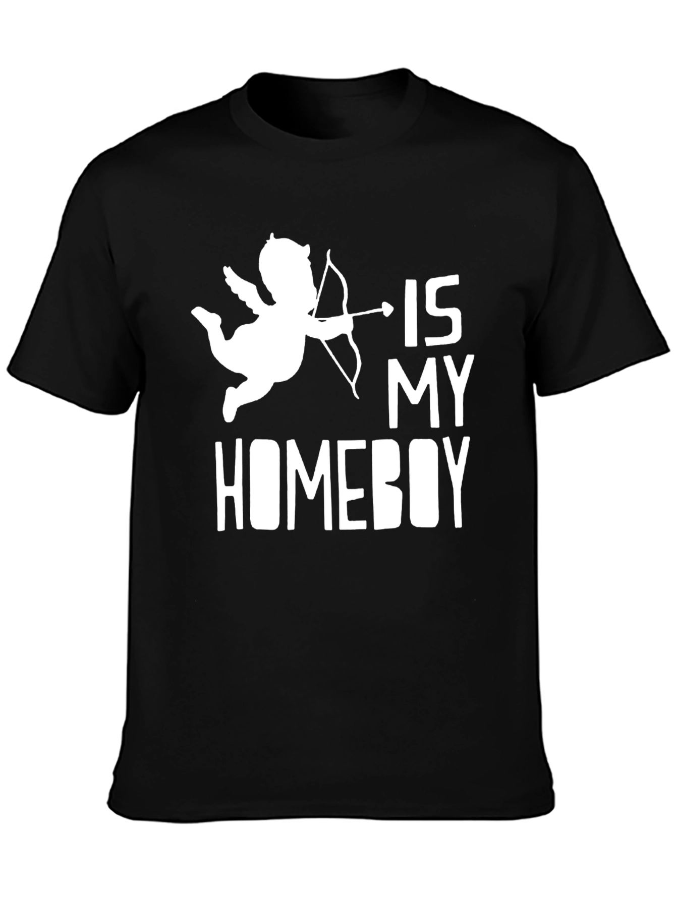 Cupid Is My Homeboy Black Graphic Tee