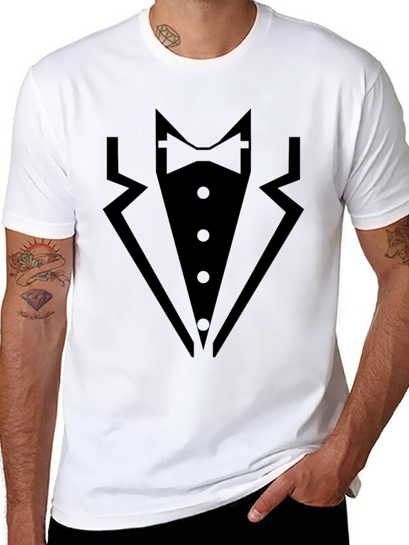 Tuxedo T-Shirt - Classy & Comfy Black Tee