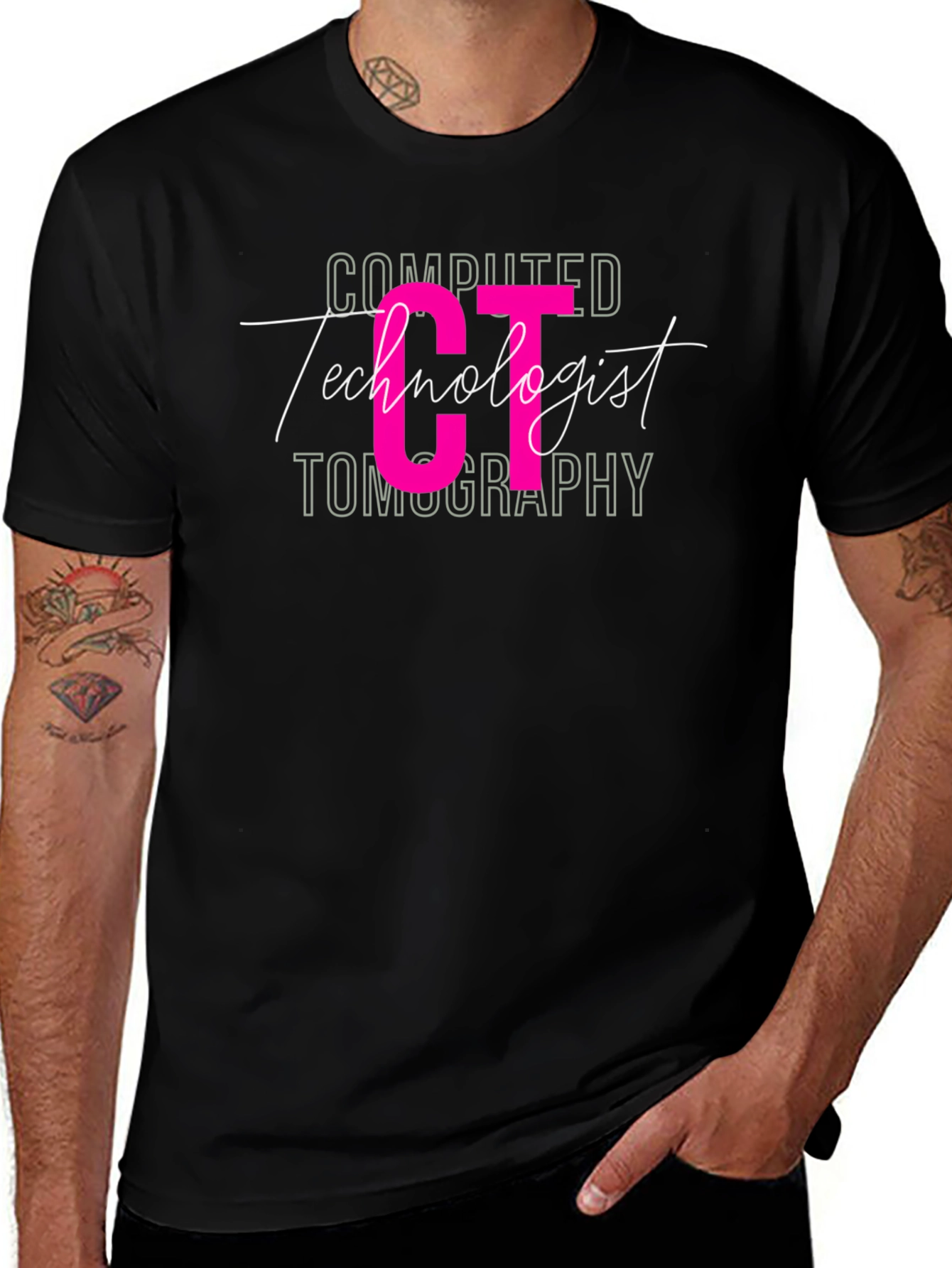 CT Technologist T-Shirt - Black Graphic Tee