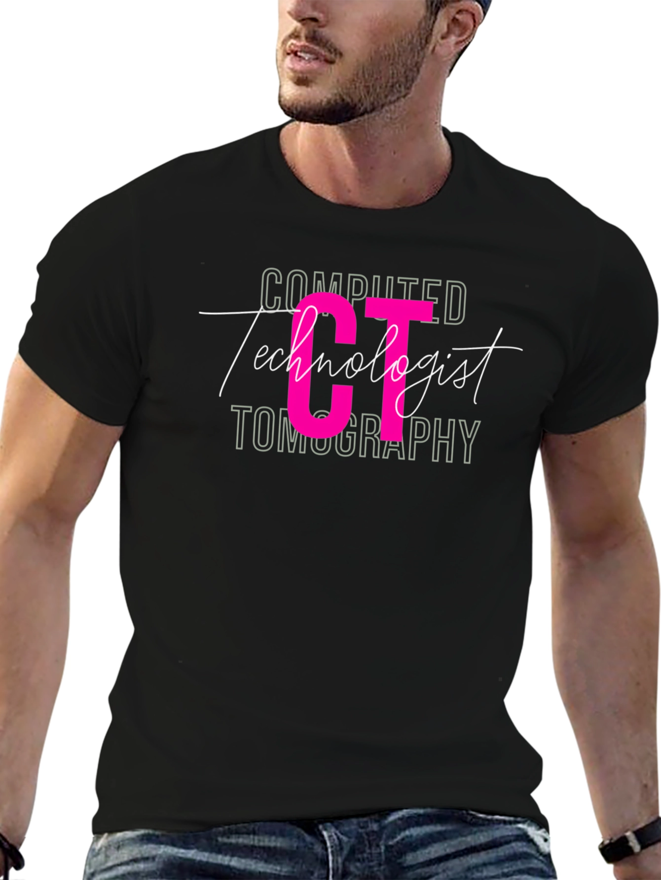CT Technologist T-Shirt - Black Graphic Tee