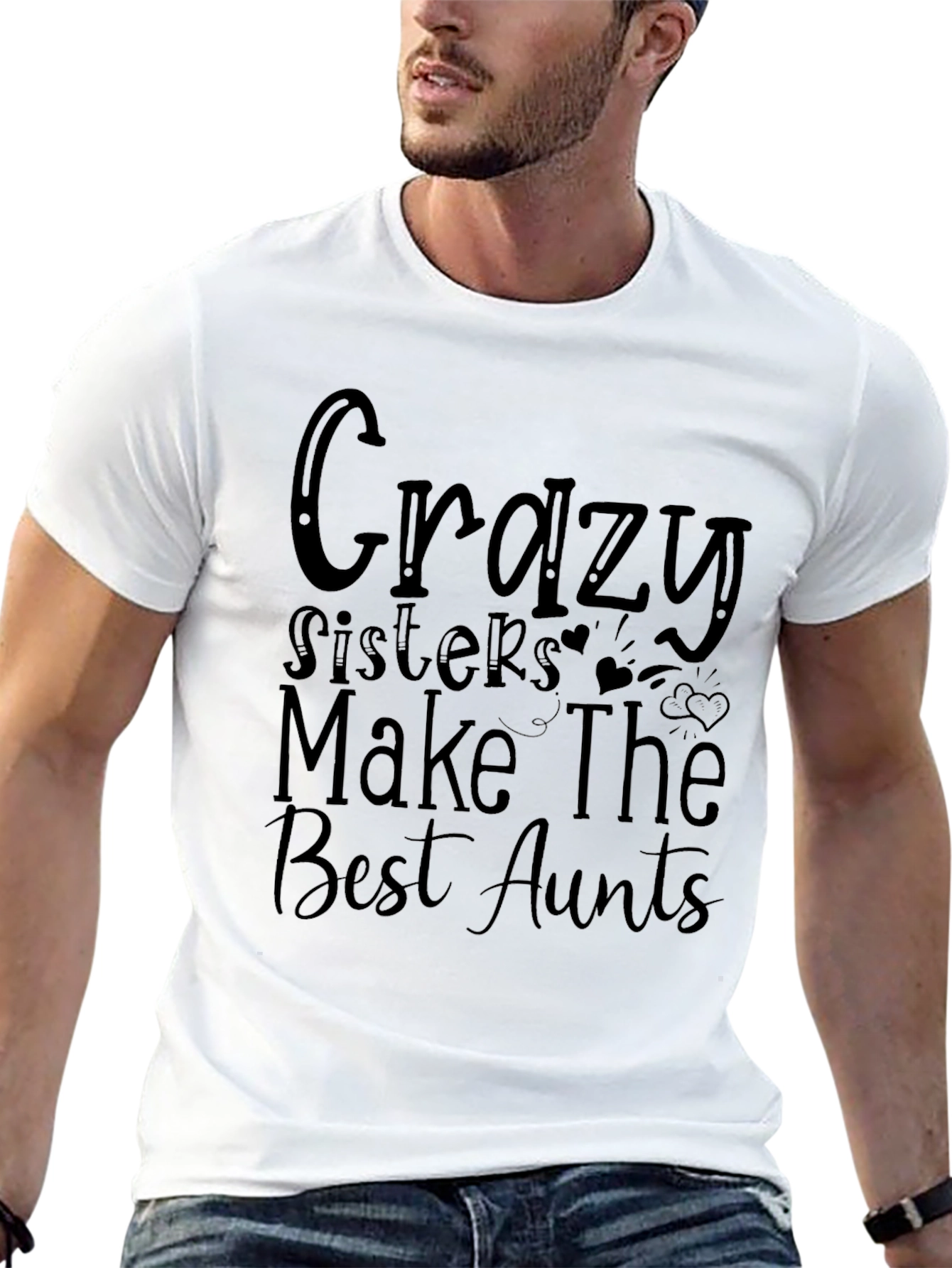 Crazy Sisters Best Aunts Black T-Shirt